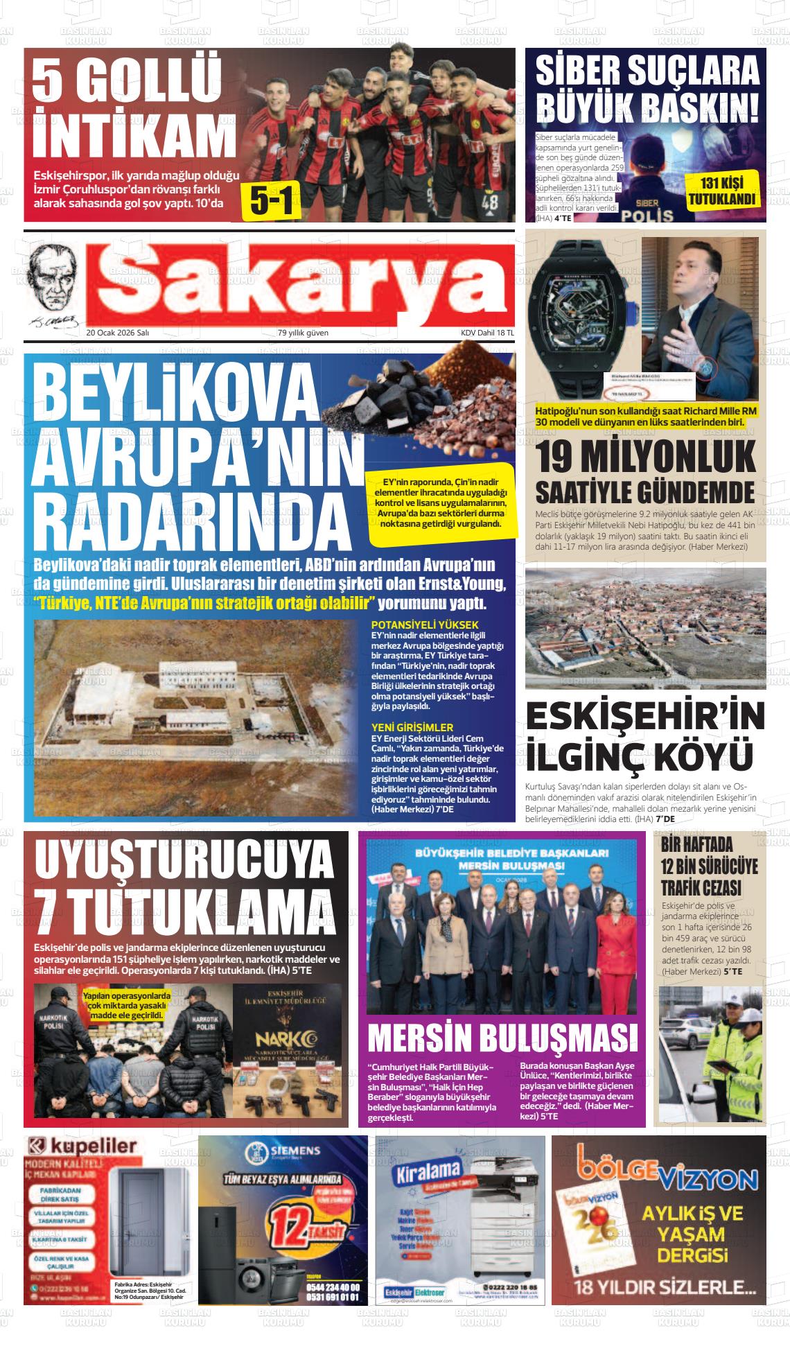 Eskisehir Sakarya 20.01.2026