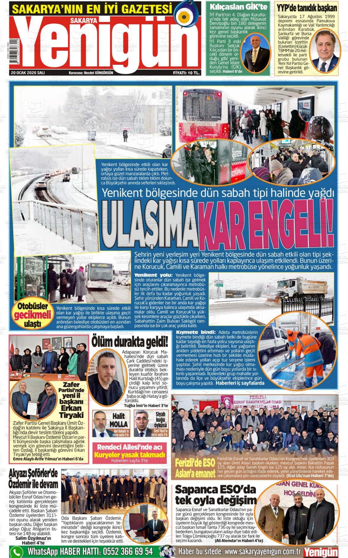 Sakarya Yenigun 20.01.2026