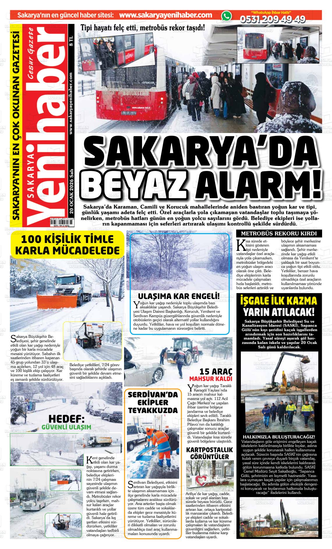Sakarya Yenihaber 20.01.2026