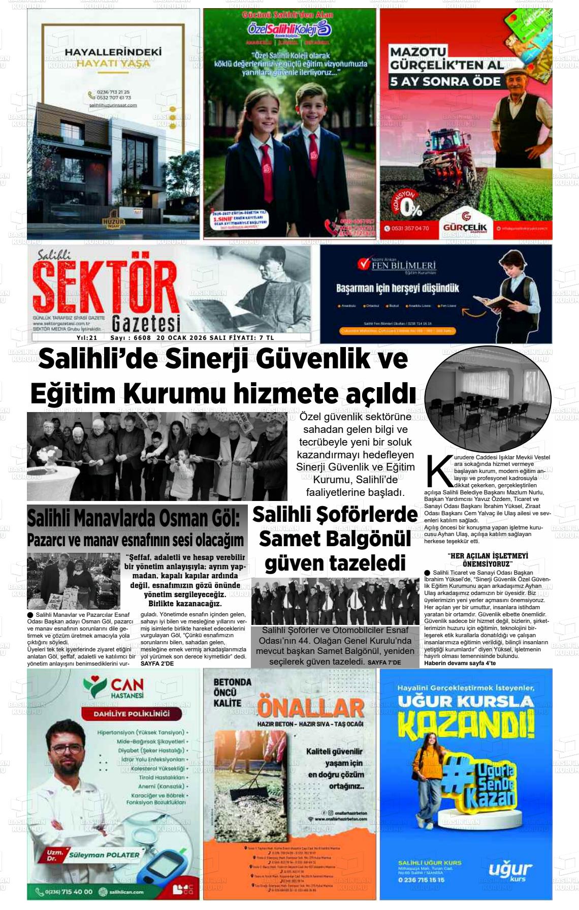 Manisa Salihlisektor 20.01.2026