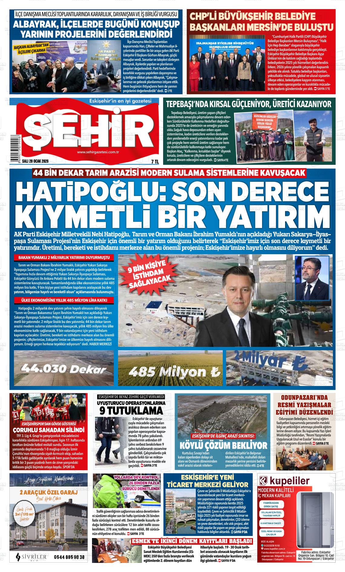 Eskisehir Sehir 20.01.2026