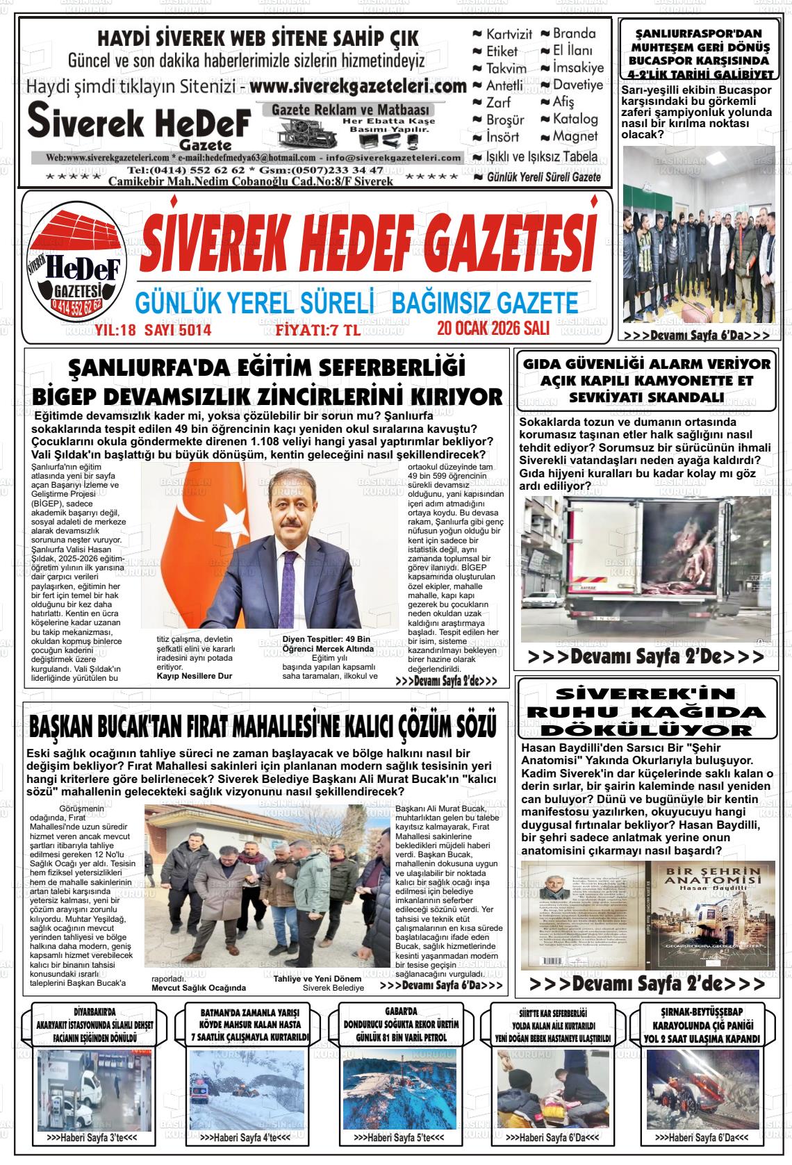 Sanliurfa Siverekhedef 20.01.2026