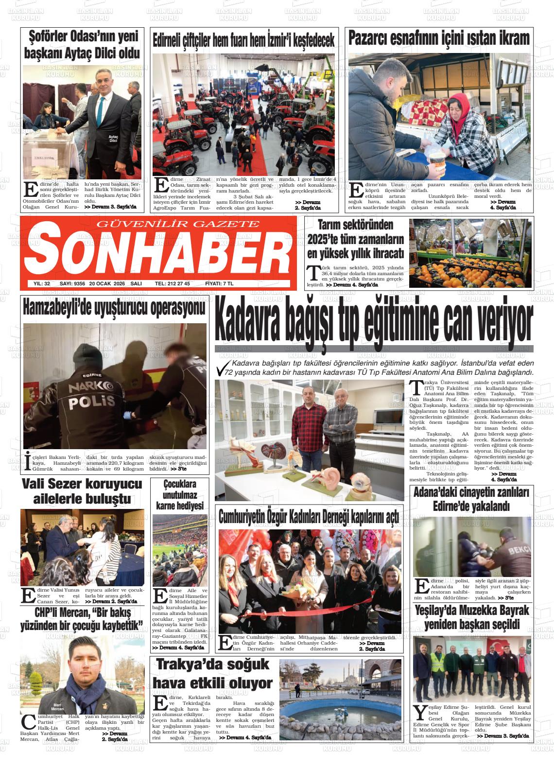 Eskisehir Sonhaber 20.01.2026