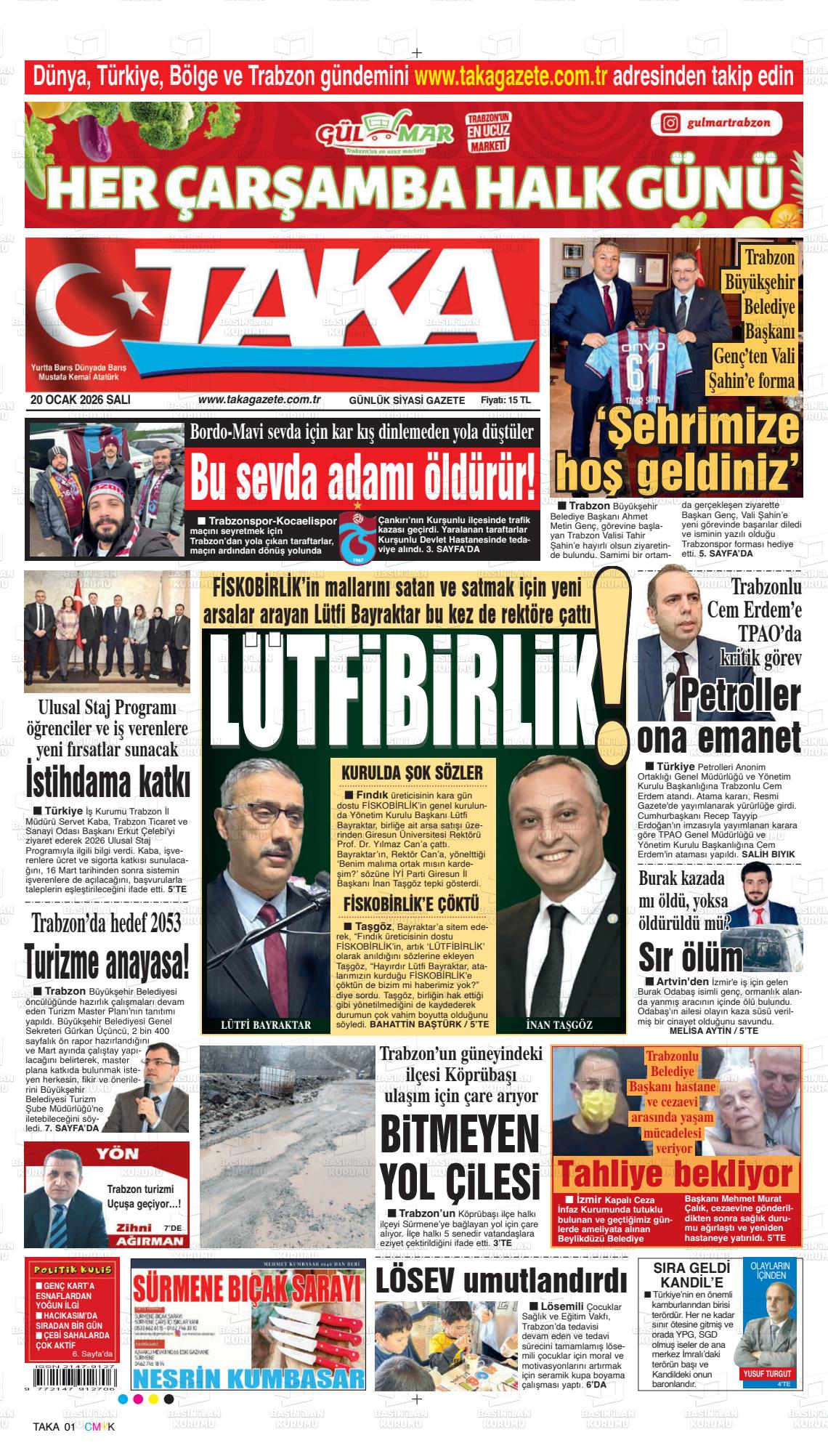 Trabzon Taka 20.01.2026