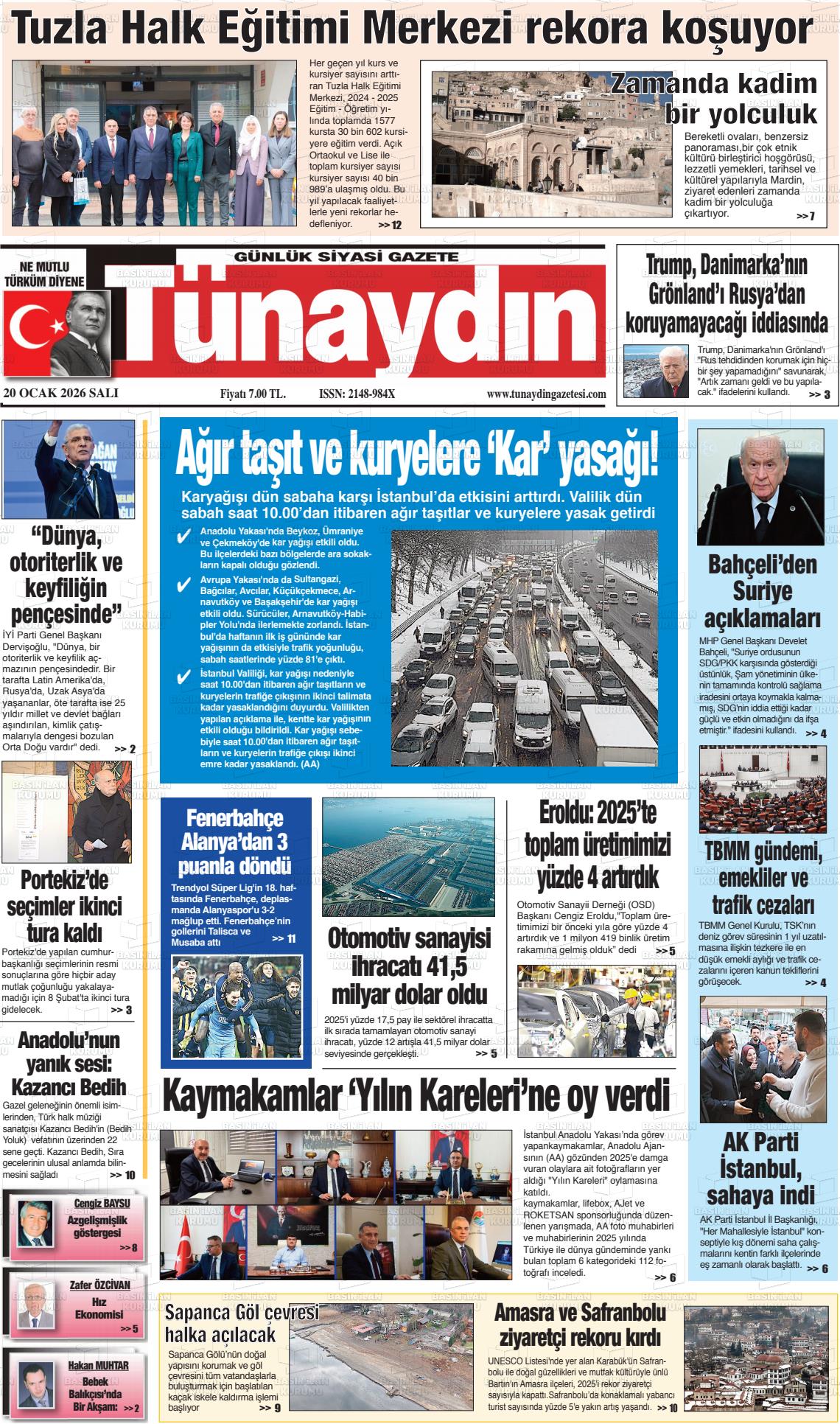 Istanbul Tunaydin 20.01.2026