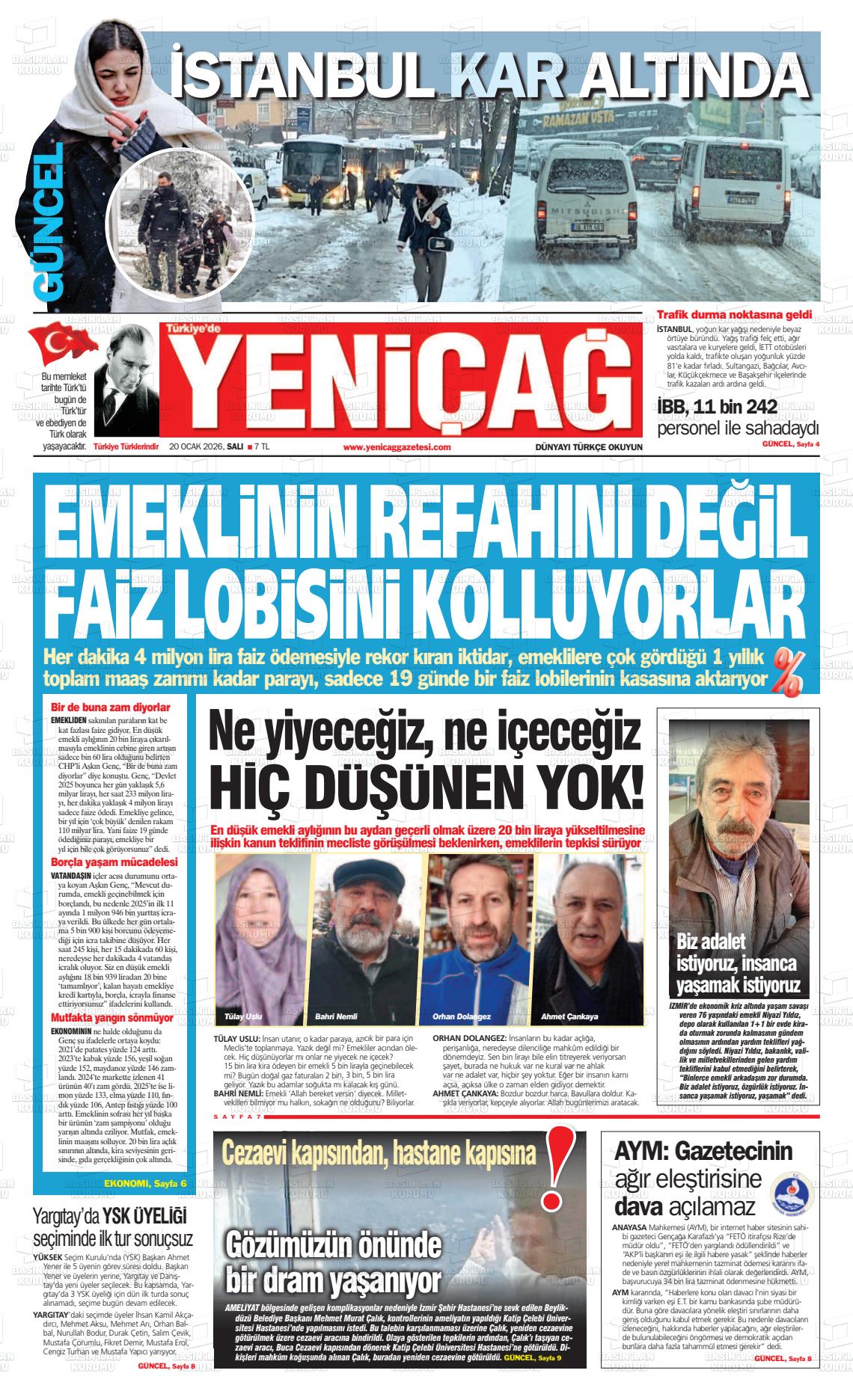 Istanbul Turkiyedeyenicag 20.01.2026