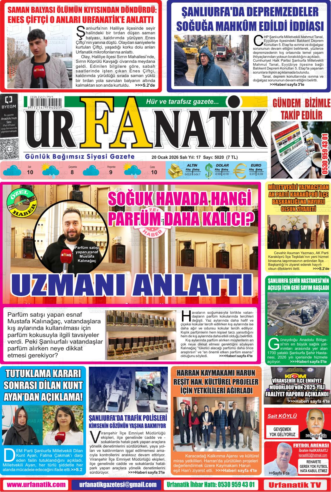 Sanliurfa Urfanatik 20.01.2026