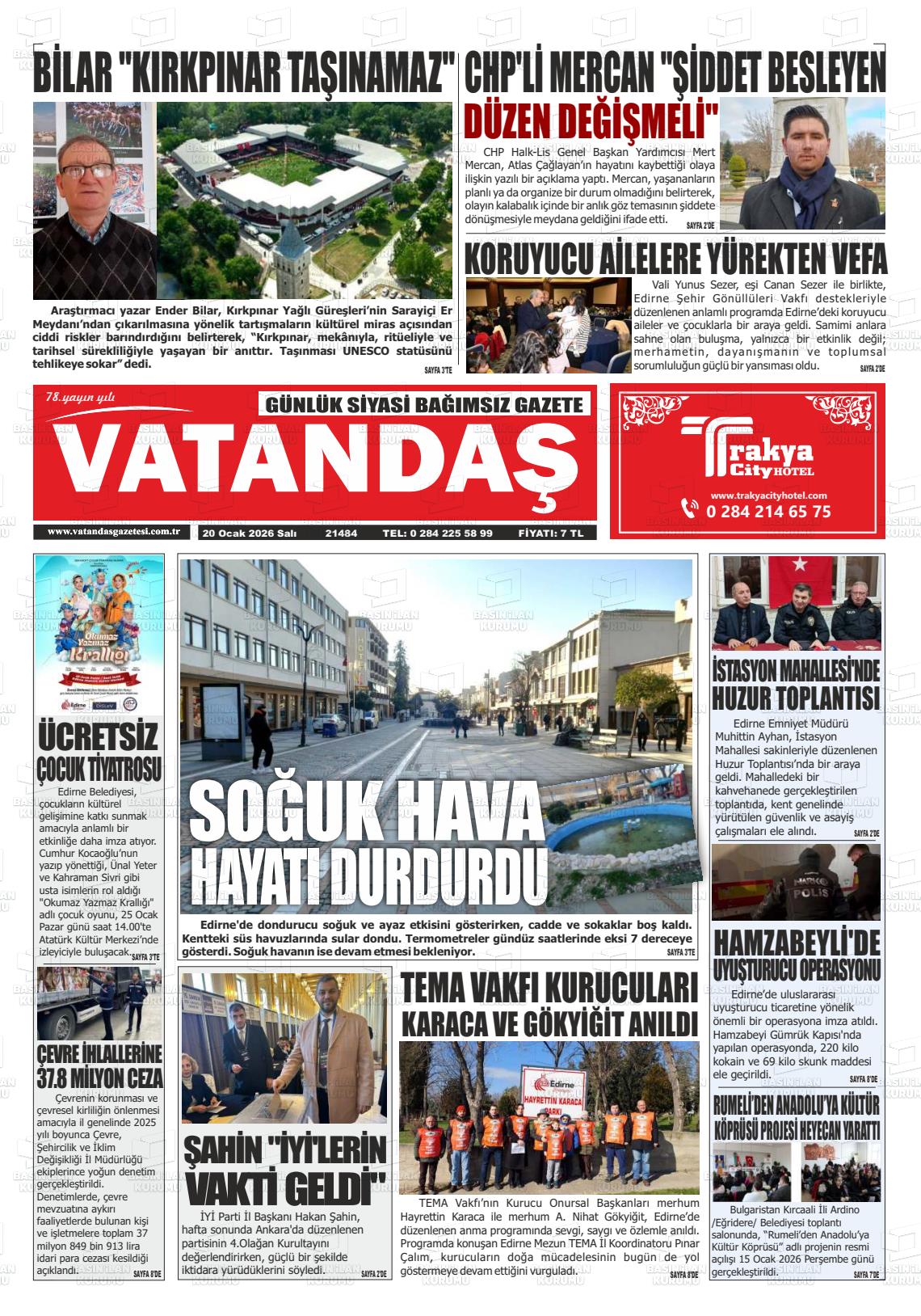 Edirne Vatandas 20.01.2026