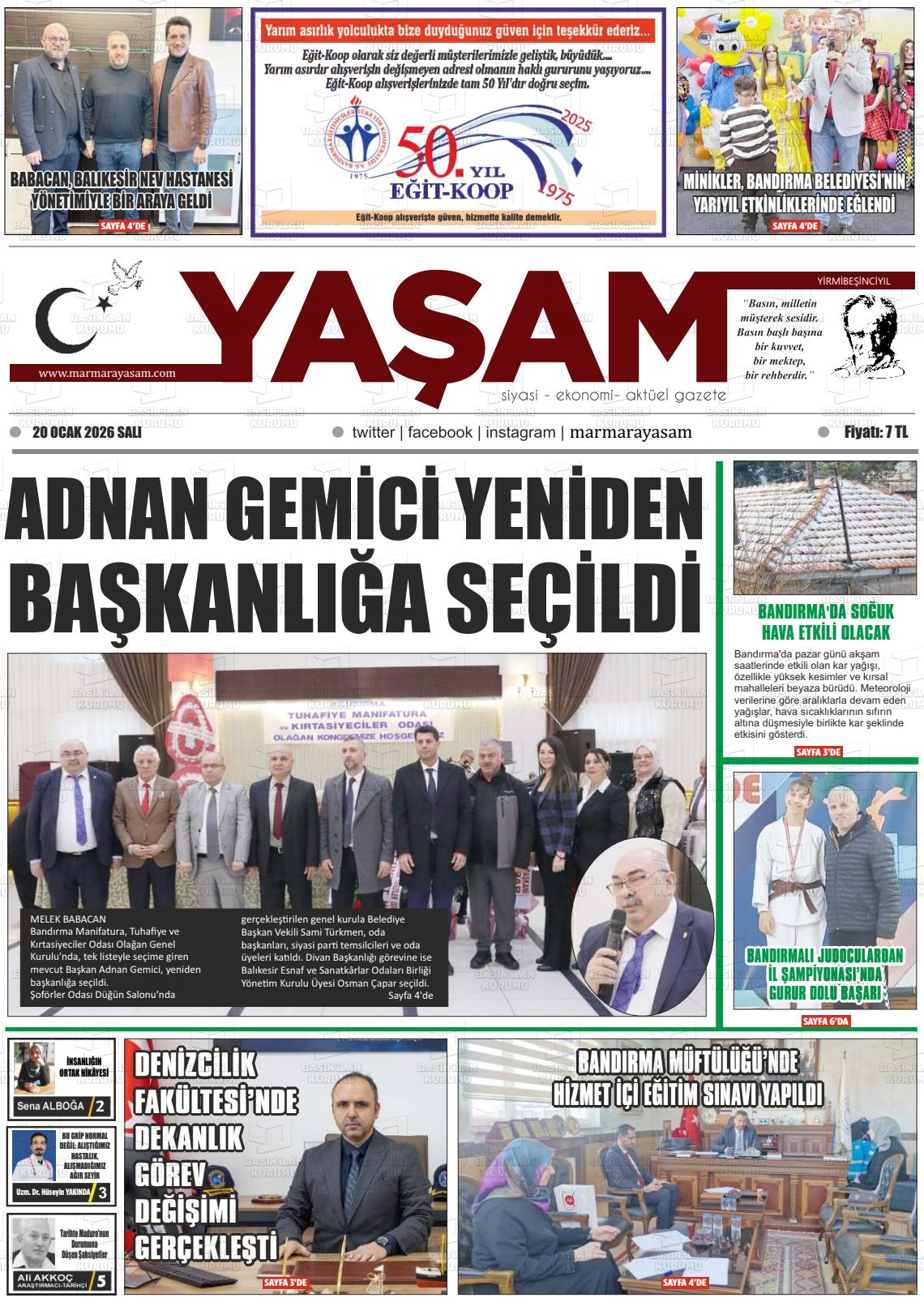 Canakkale Yasam 20.01.2026