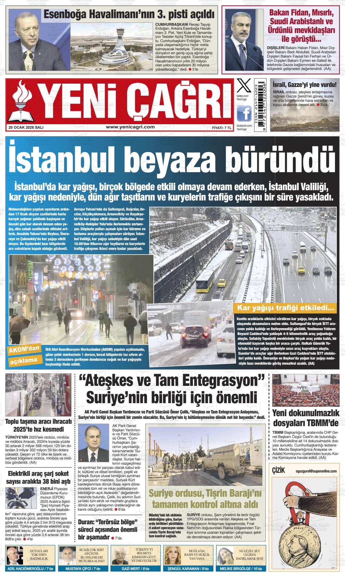 Istanbul Yenicagri 20.01.2026