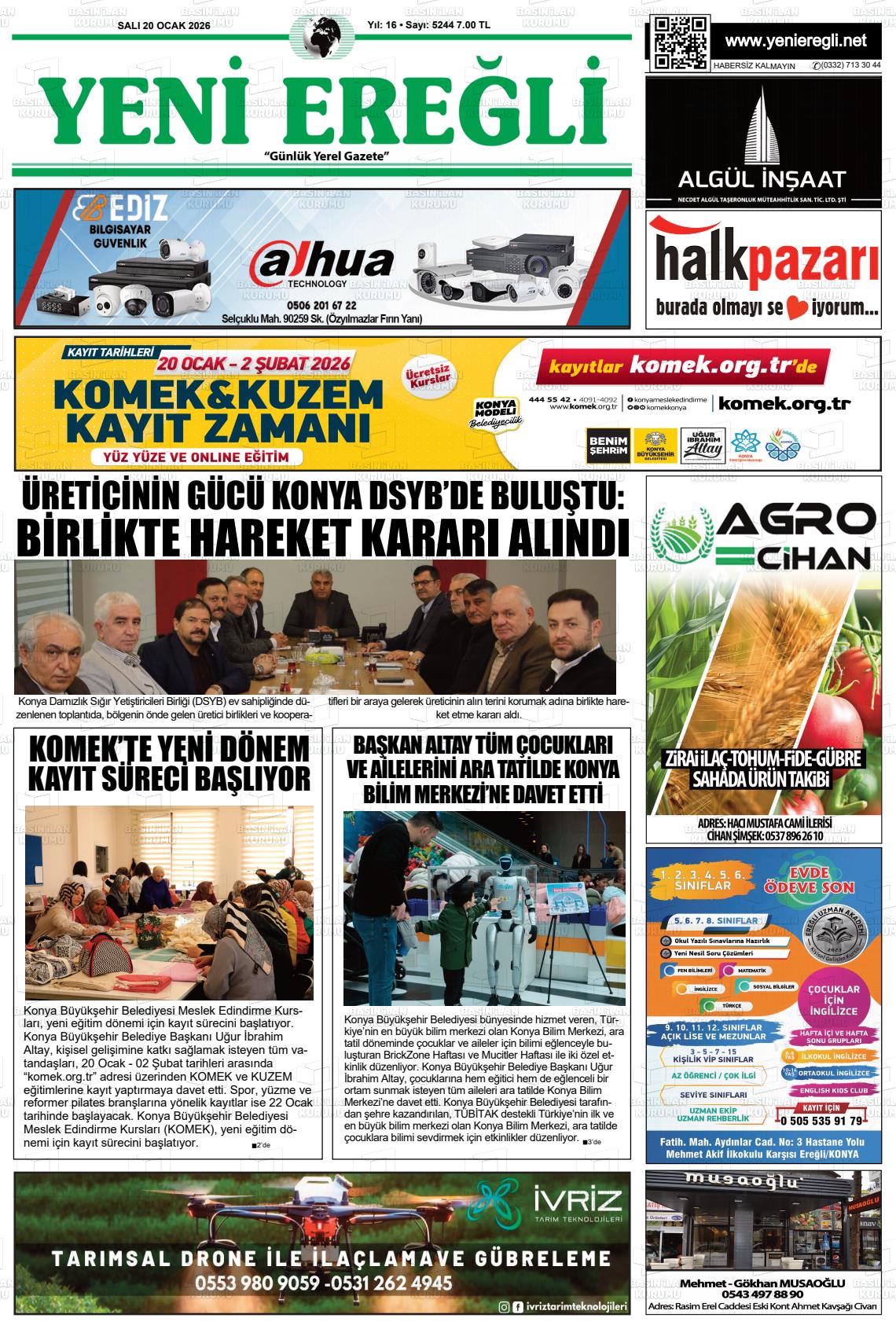 Konya Yenieregli 20.01.2026