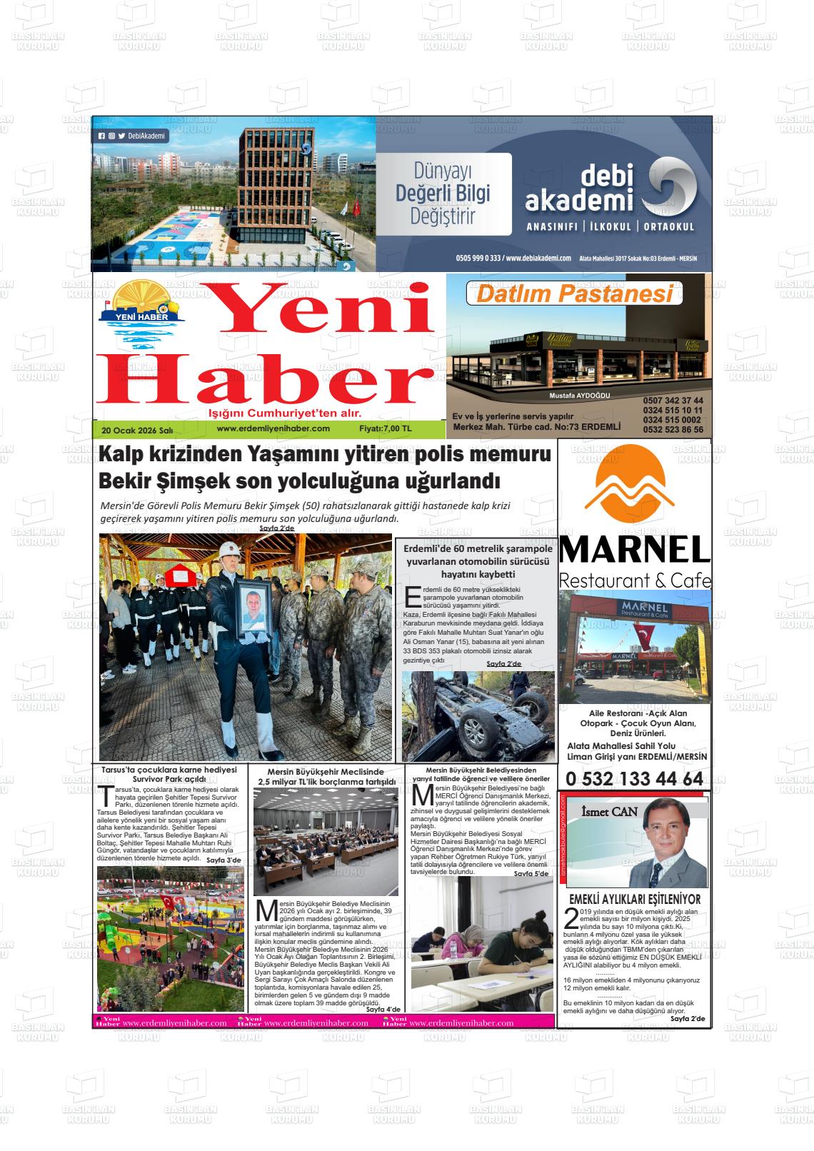 Konya Yenihaber 20.01.2026