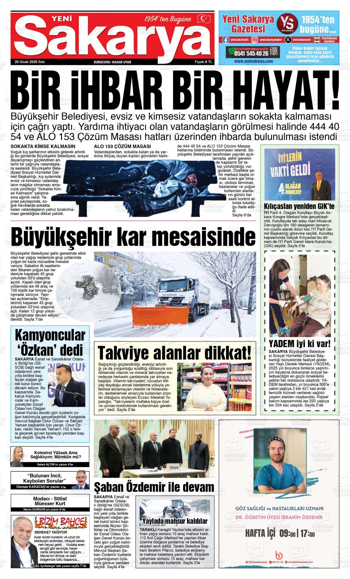 Sakarya Yeni 20.01.2026