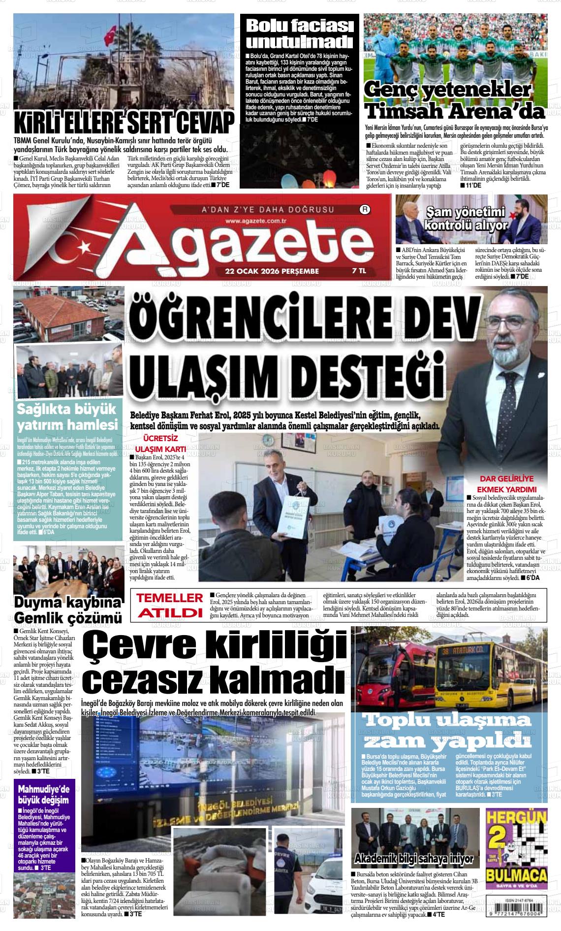 Bursa Agazete 22.01.2026