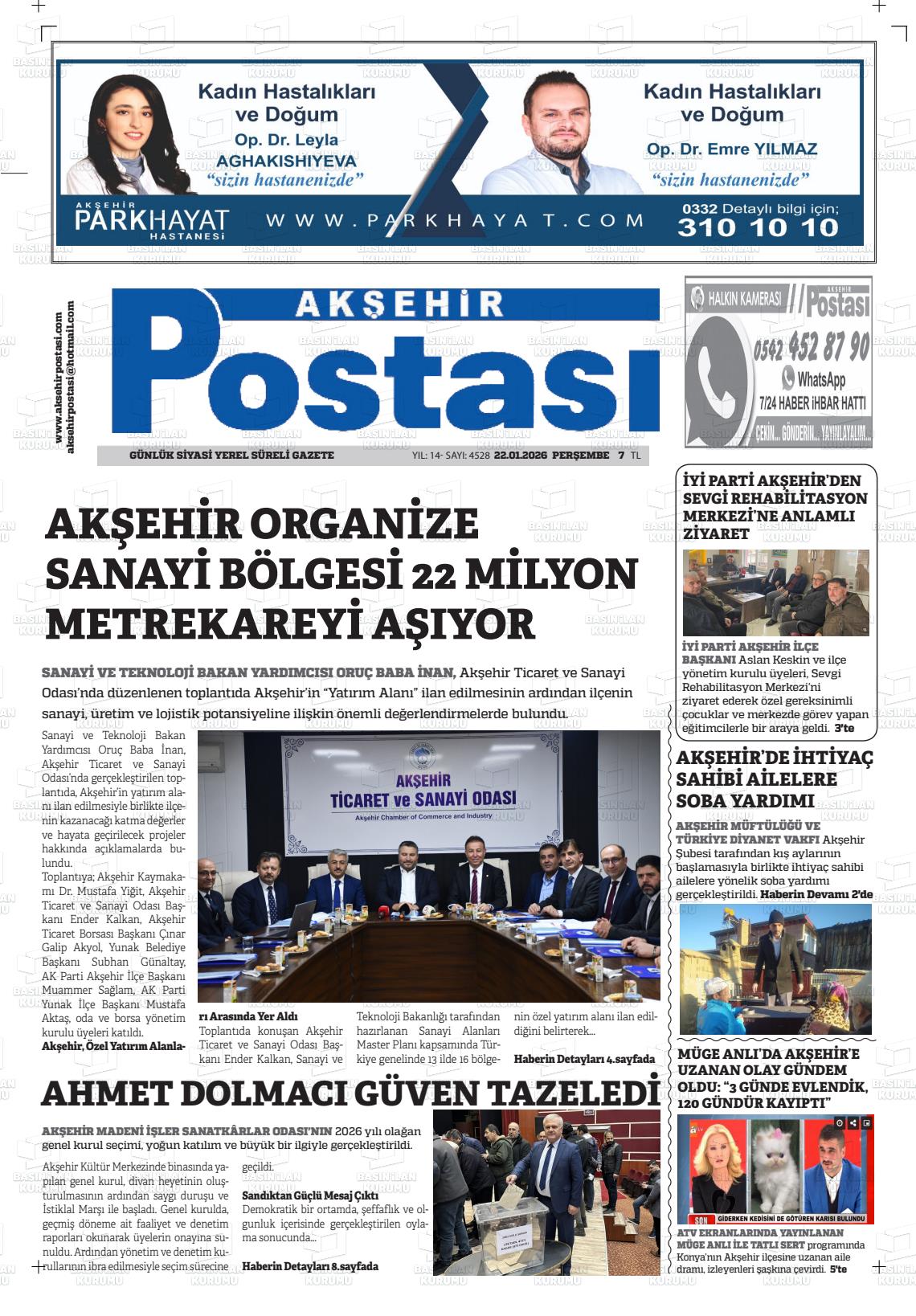 Konya Aksehirpostasi 22.01.2026