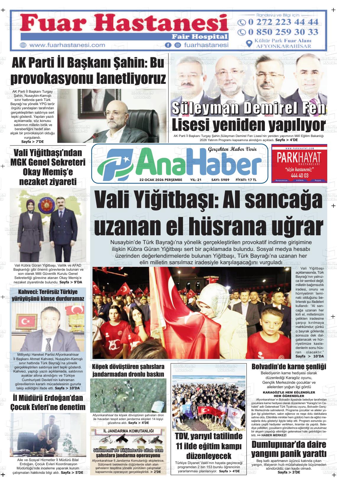 Afyonkarahisar Anahaber 22.01.2026