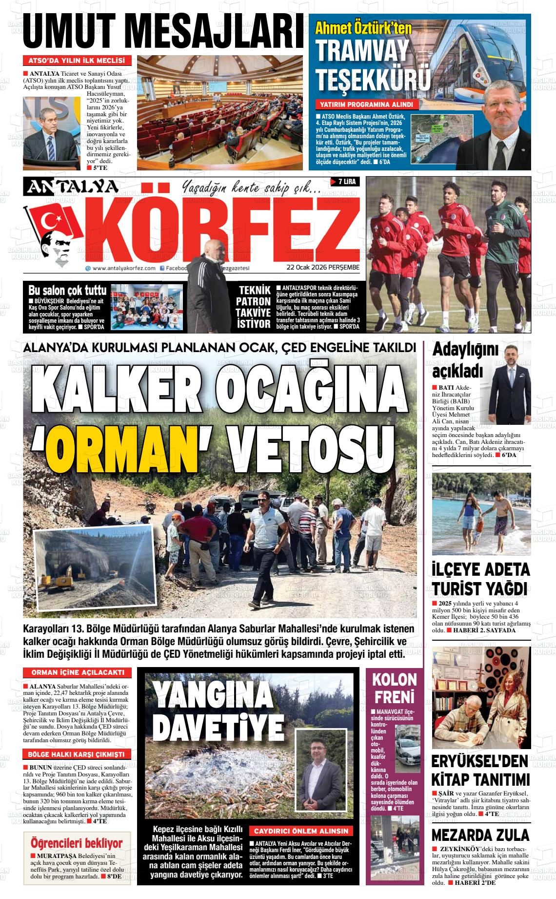 Antalya Korfez 22.01.2026