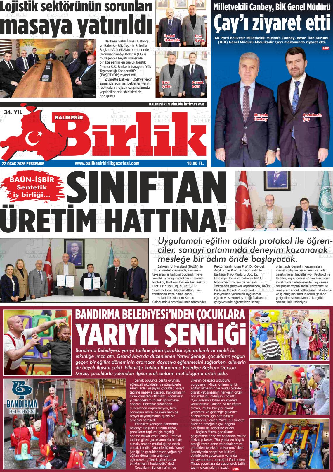 Balikesir Birlik 22.01.2026