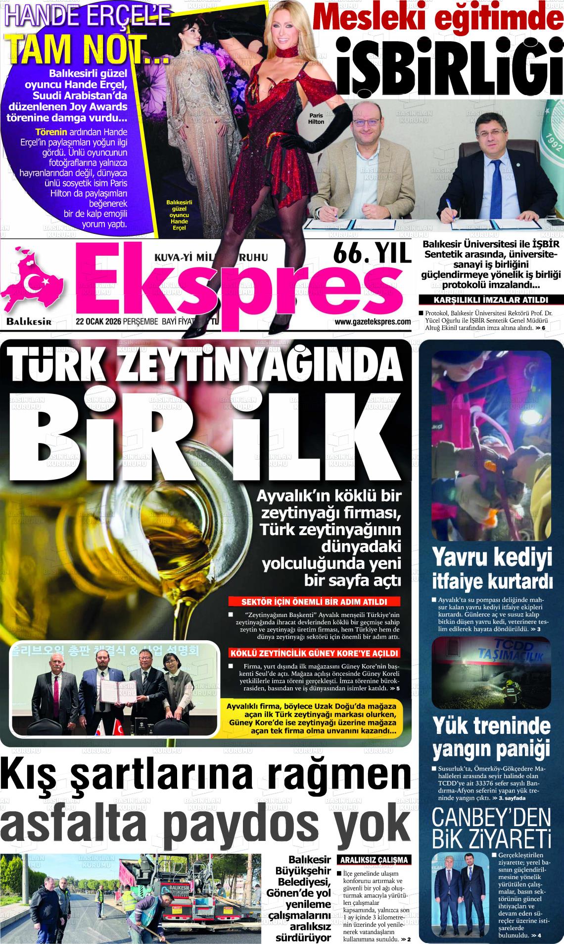 Balikesir Ekspres 22.01.2026