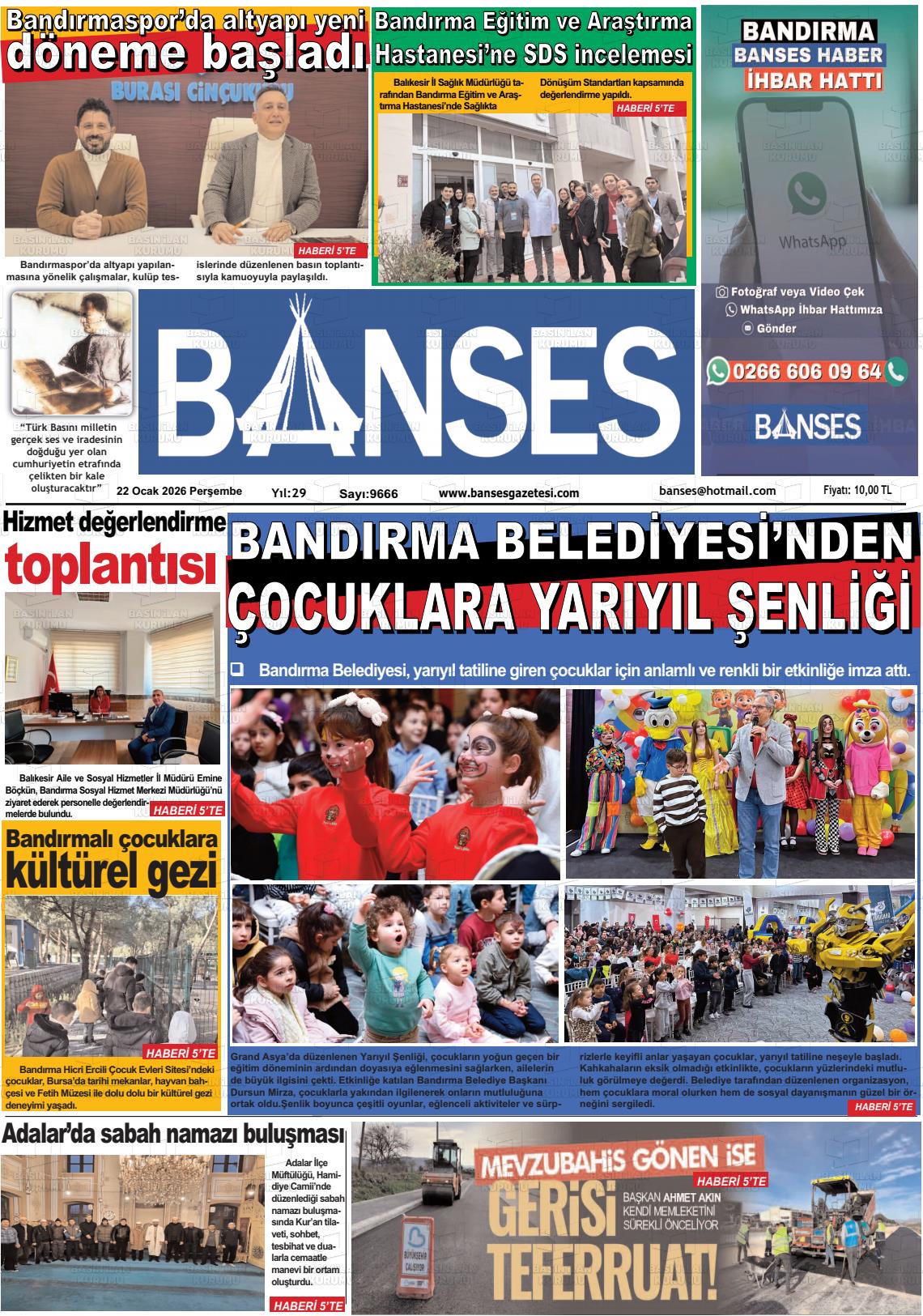 Balikesir Banses 22.01.2026