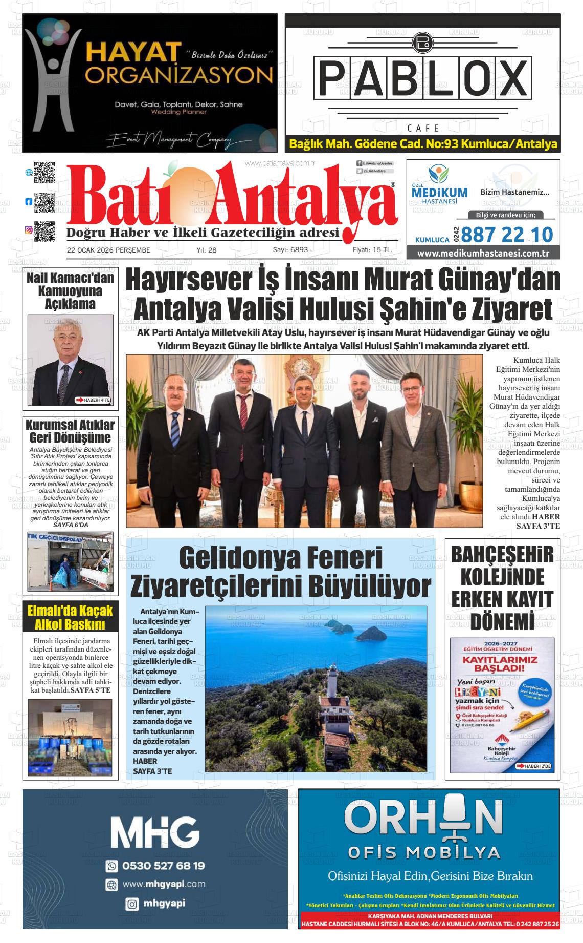 Antalya Bati 22.01.2026