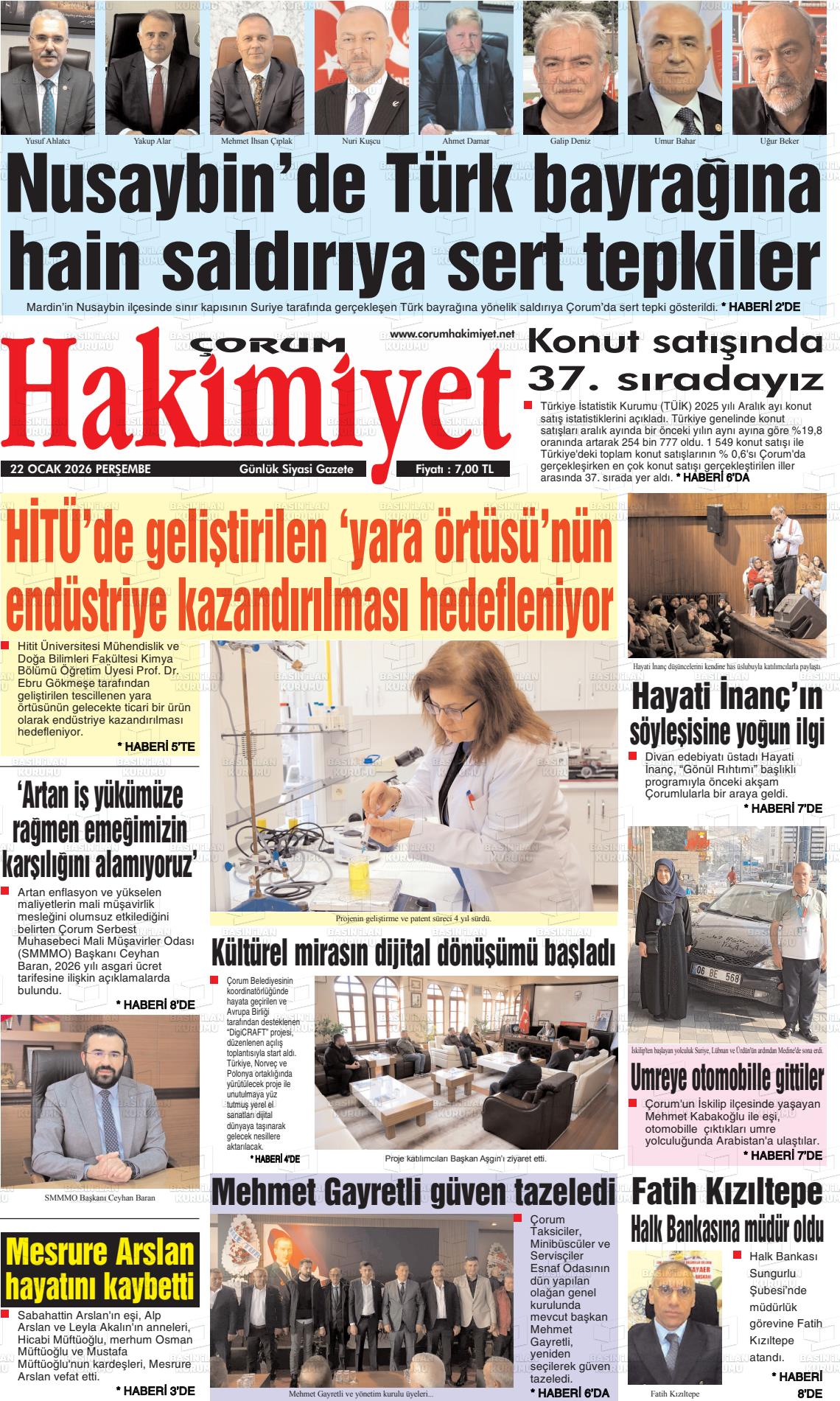 Corum Hakimiyet 22.01.2026
