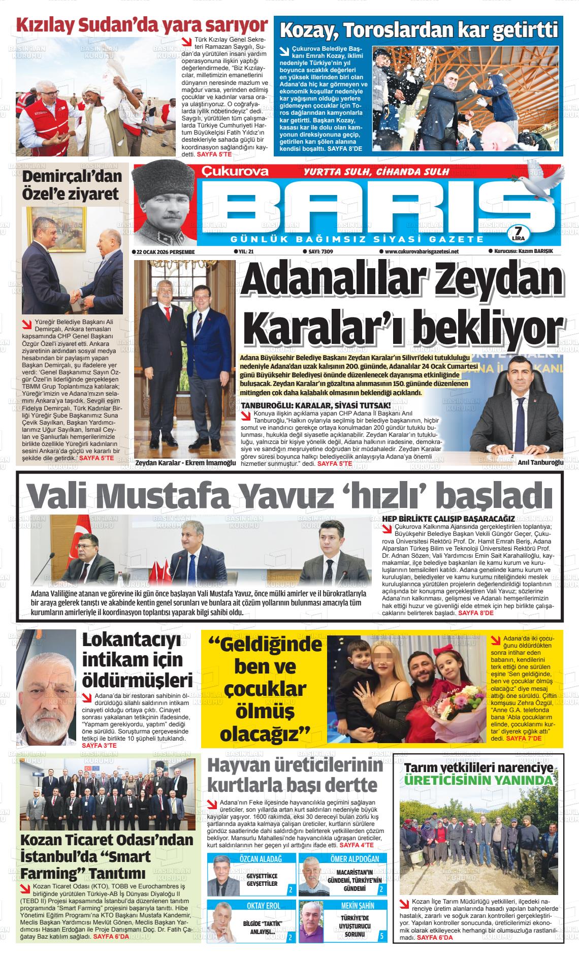 Adana Cukurovabaris 22.01.2026