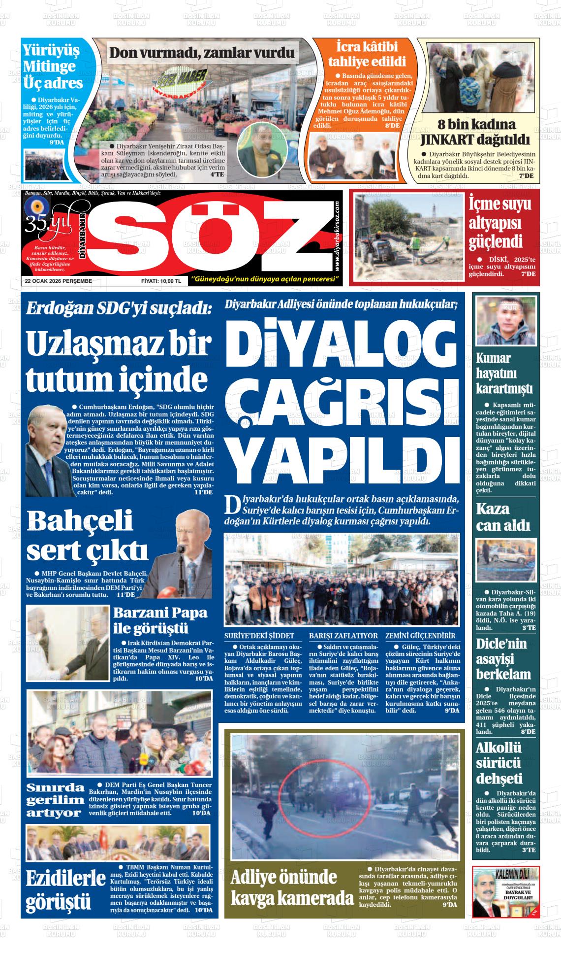 Diyarbakir Soz 22.01.2026