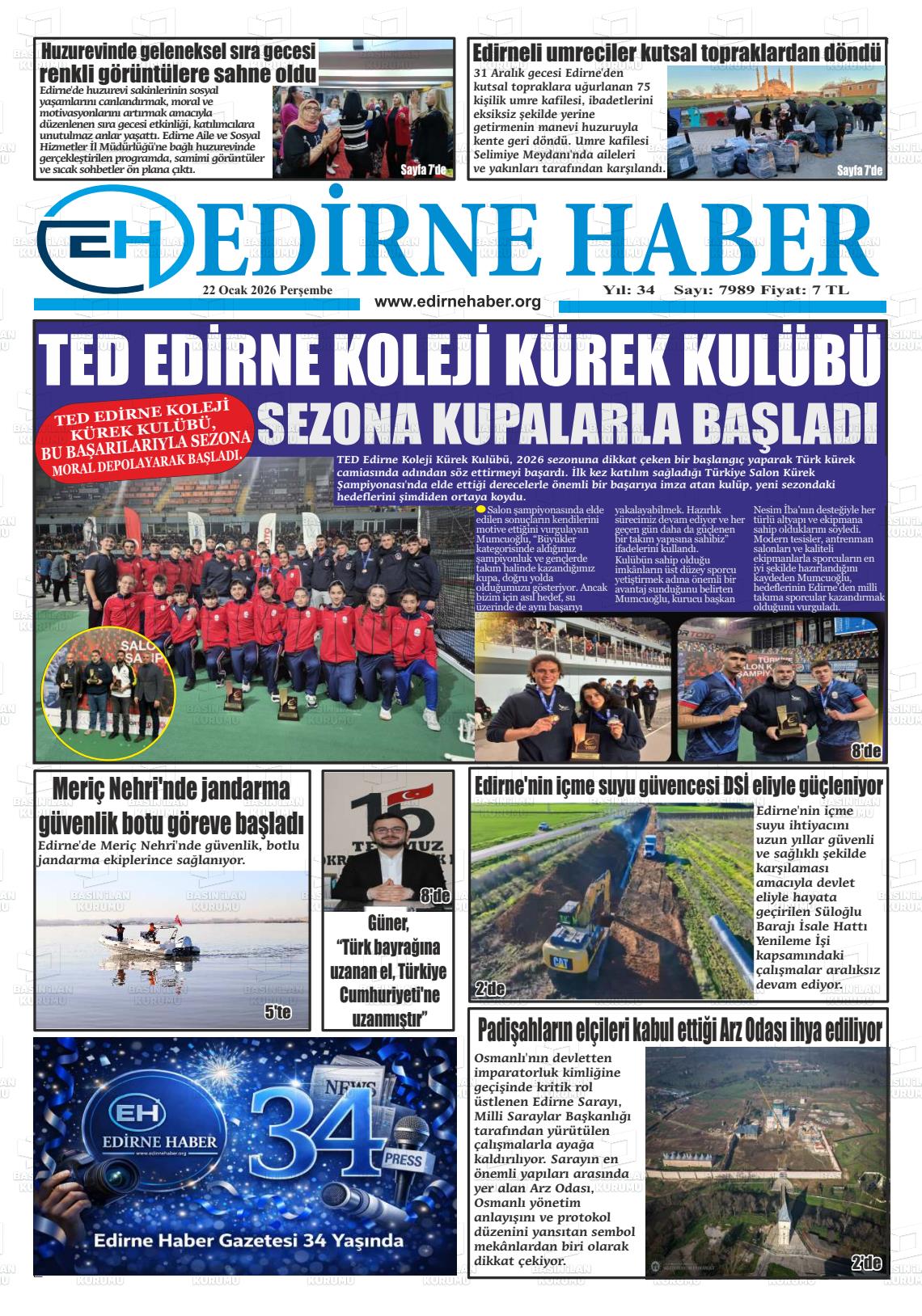 Edirne Haber 22.01.2026