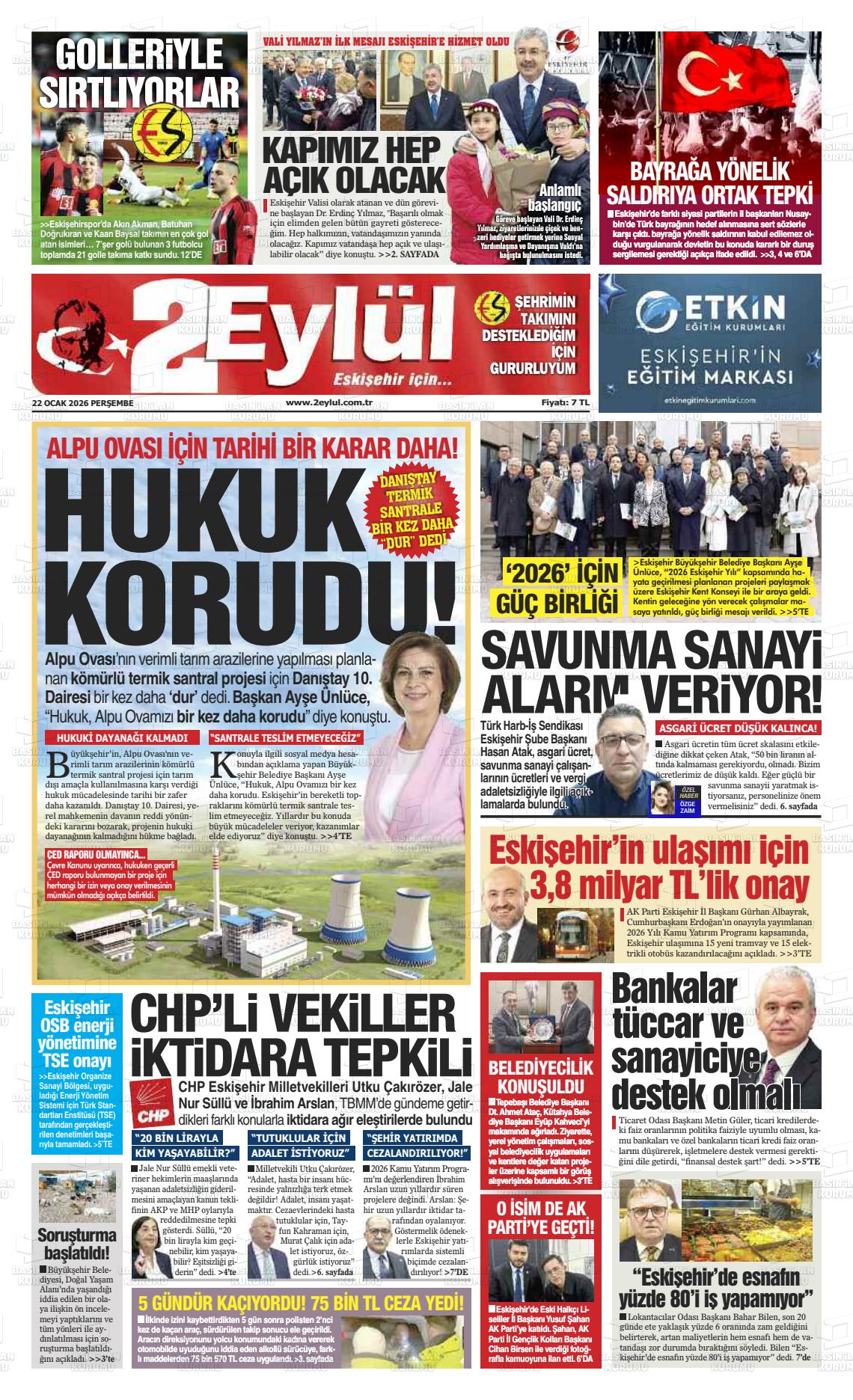 Eskisehir 2 Eylul 22.01.2026