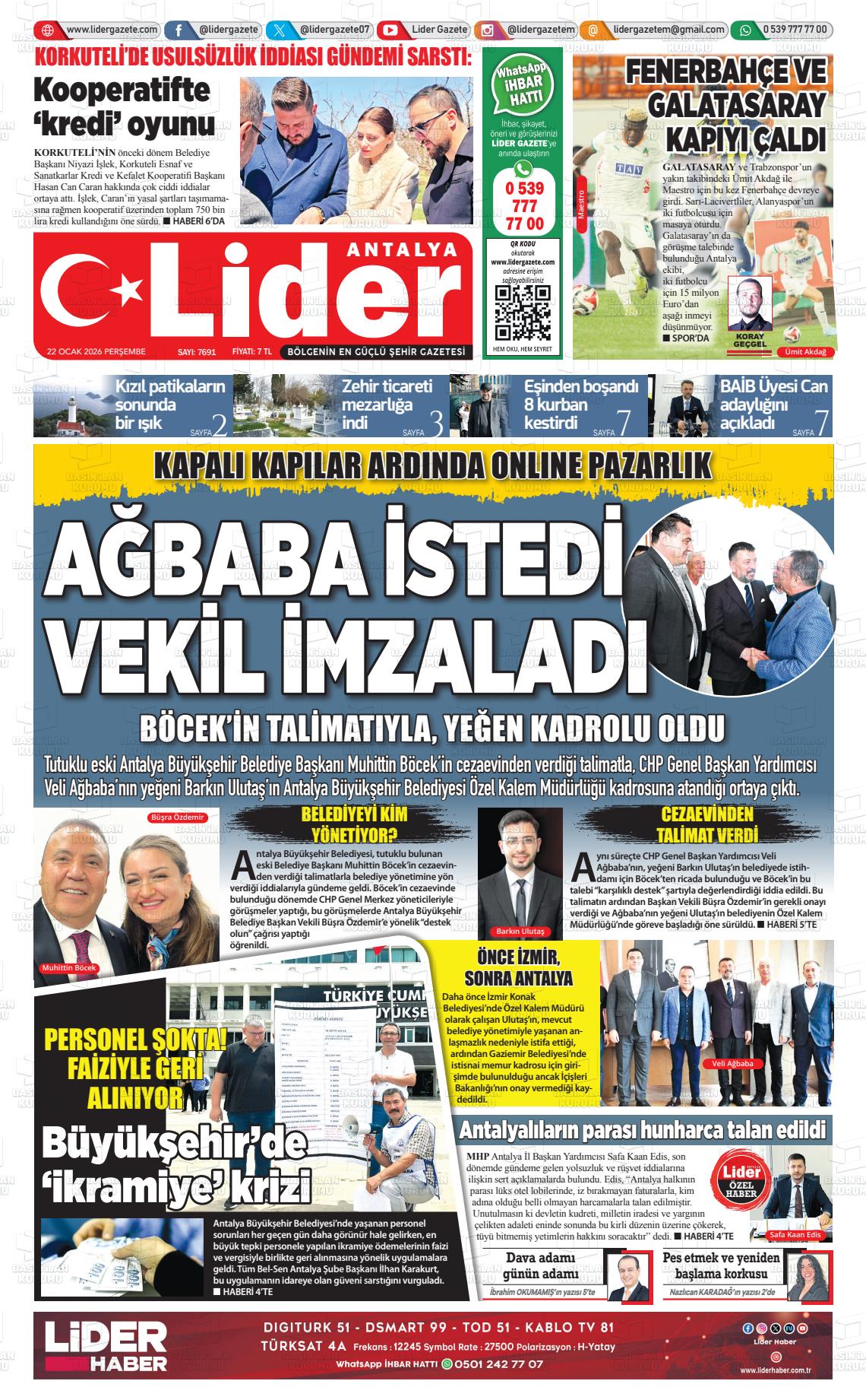 Antalya Gazetebir 22.01.2026