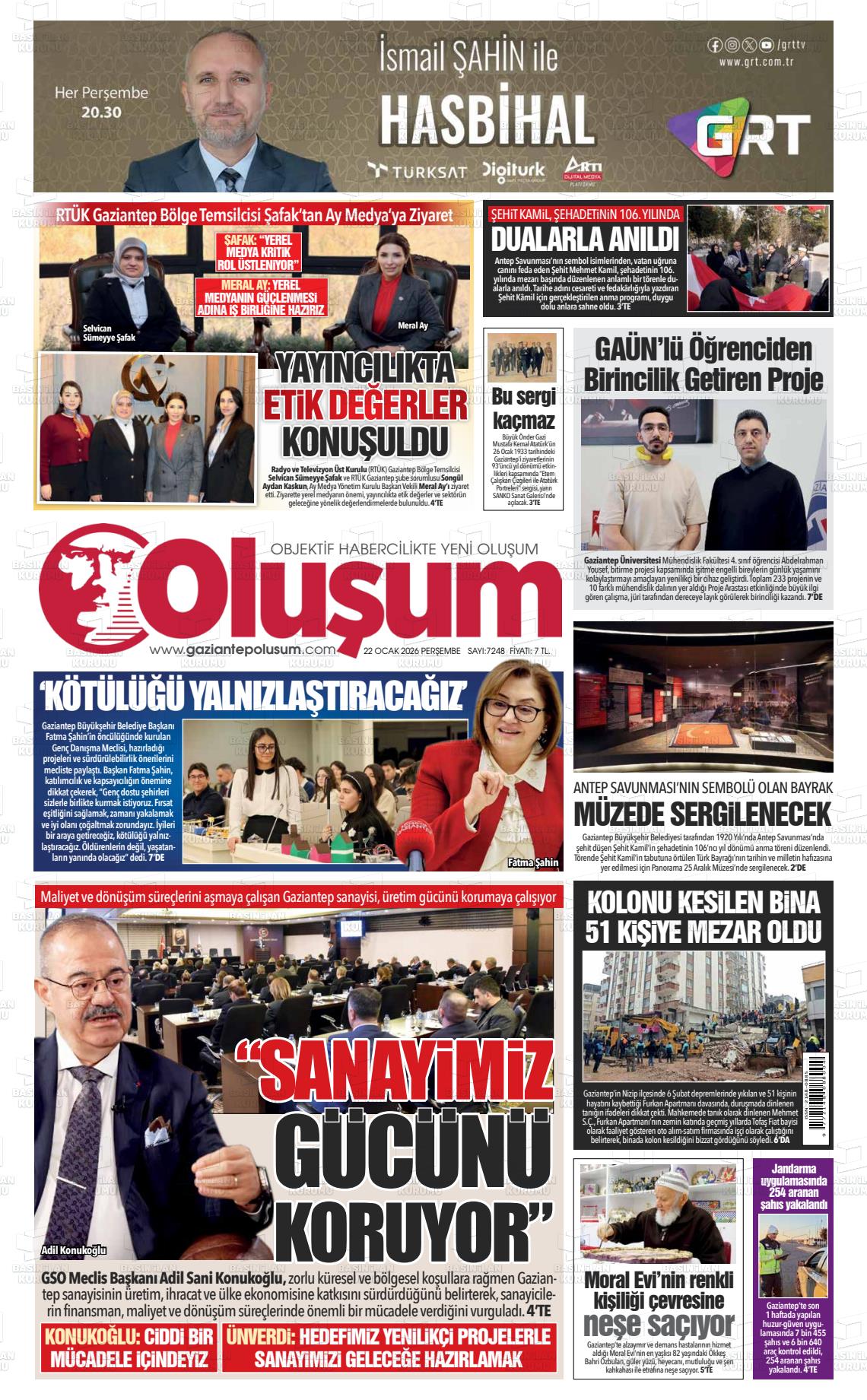 Gaziantep Olusum 22.01.2026