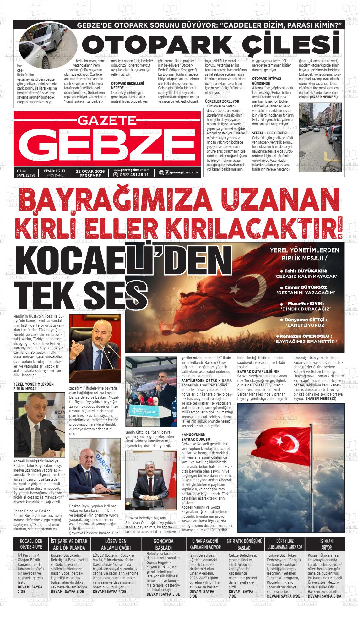 Kocaeli Gebze 22.01.2026