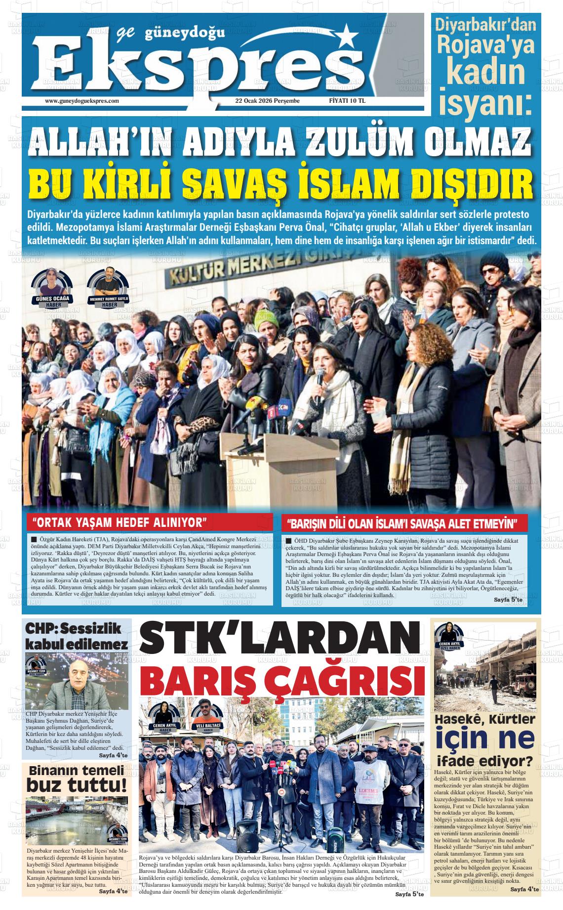 Diyarbakir Geguneydoguekspres 22.01.2026