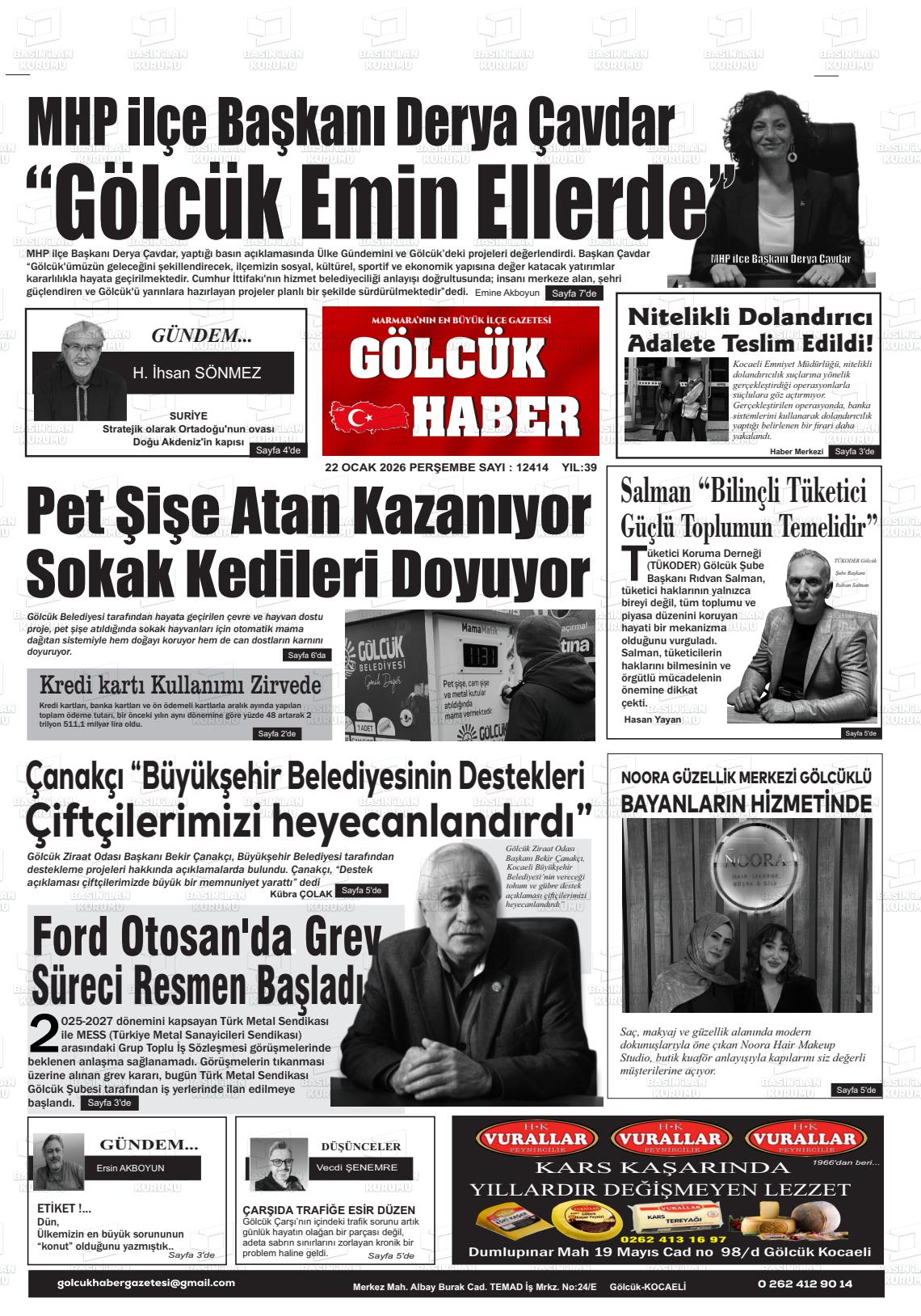 Kocaeli Golcukhaber 22.01.2026