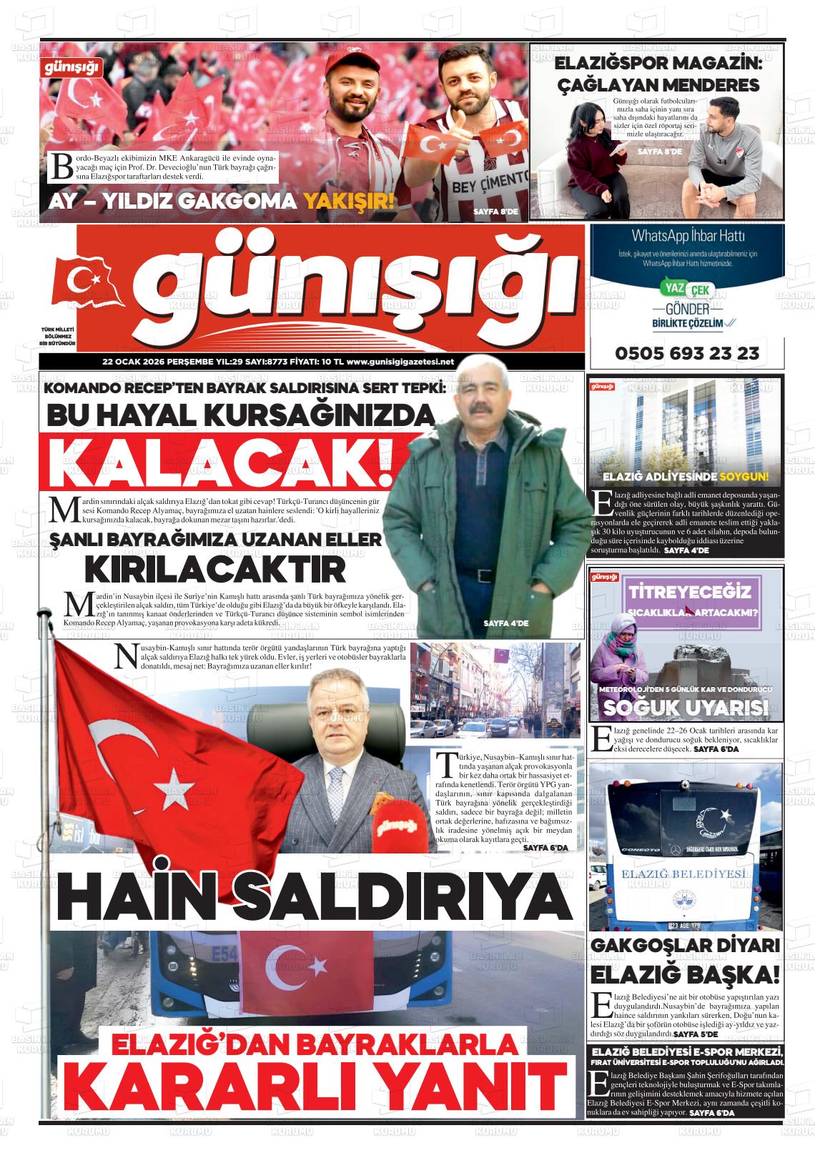 Elazig Gunisigi 22.01.2026