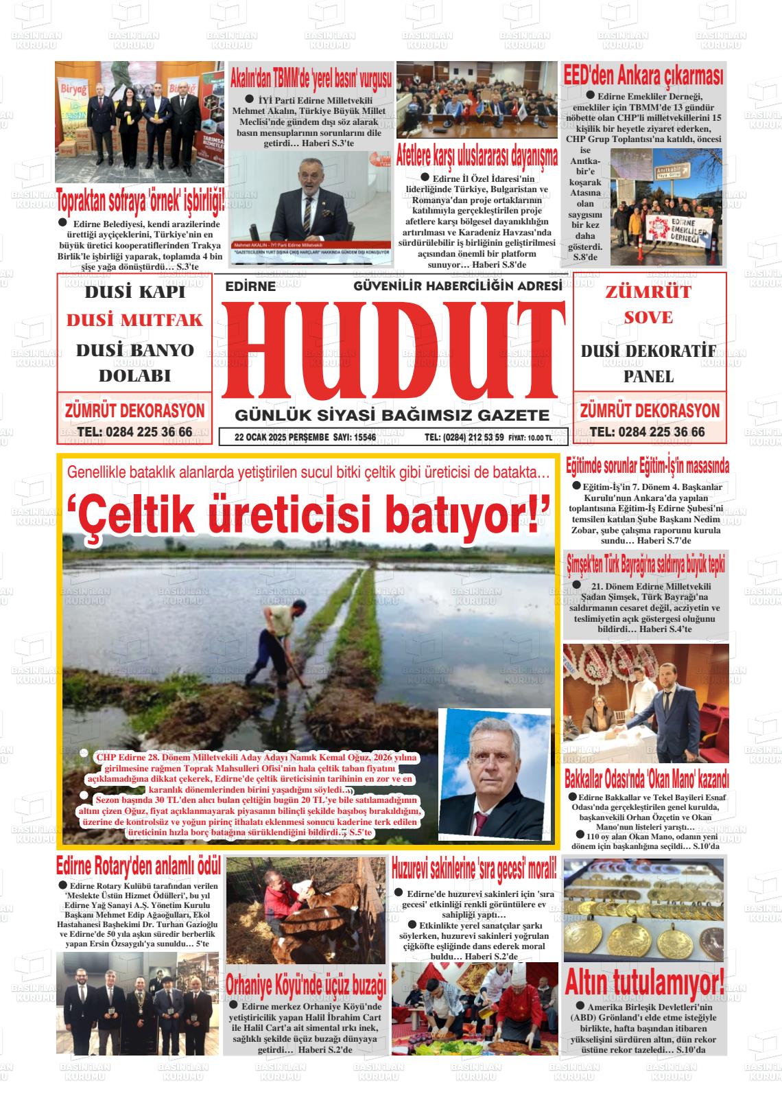 Edirne Hudut 22.01.2026