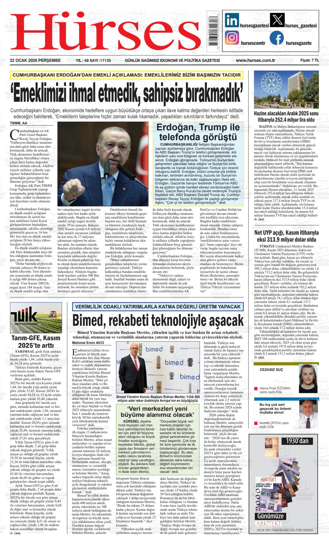 Hürses Gazetesi 22.01.2026