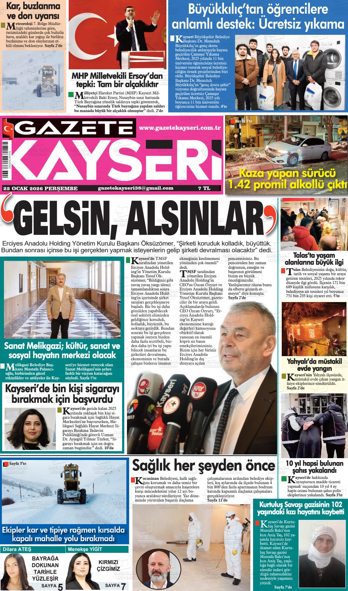 Kayseri Haber 38 22.01.2026