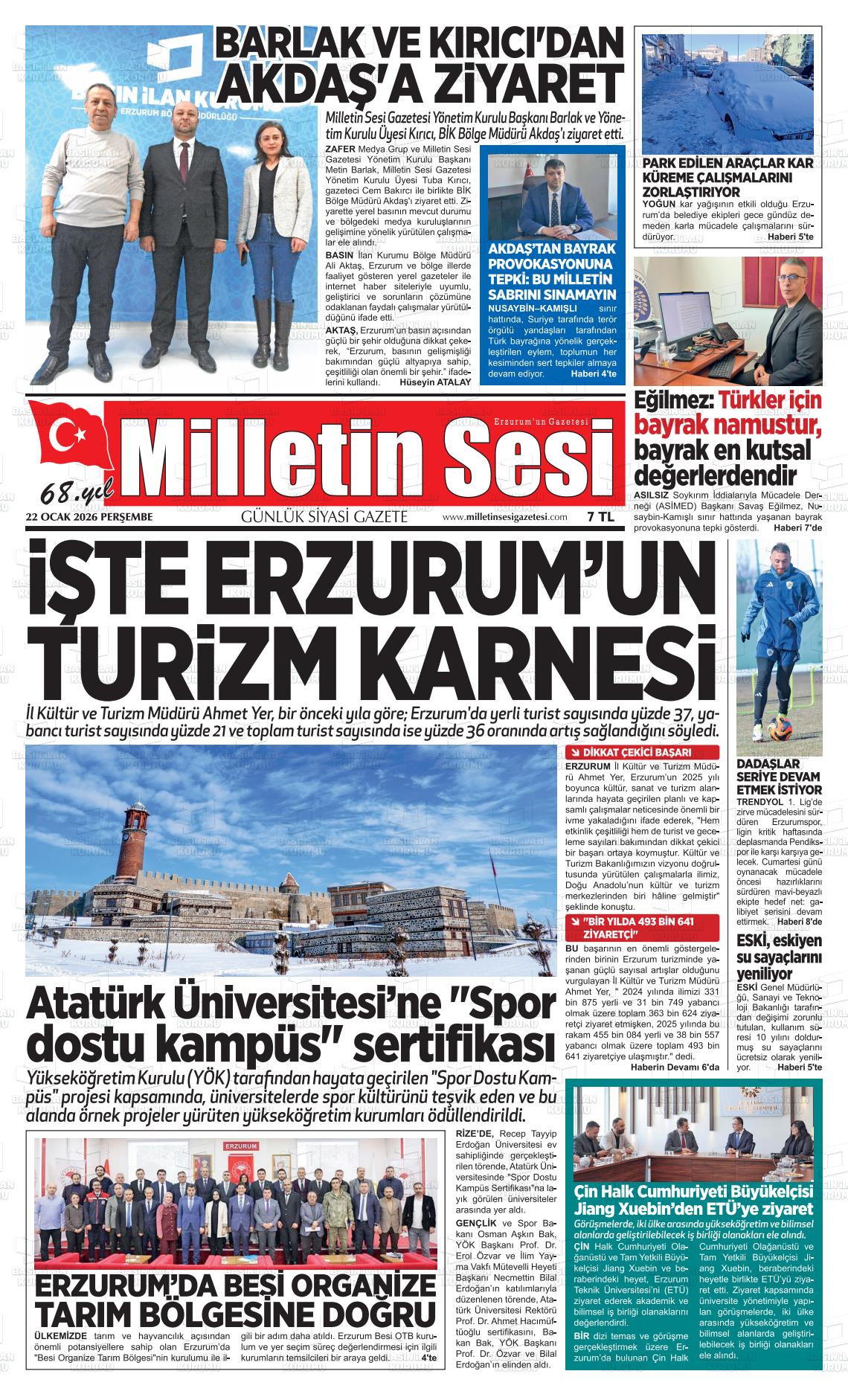 Erzurum Milletinsesi 22.01.2026
