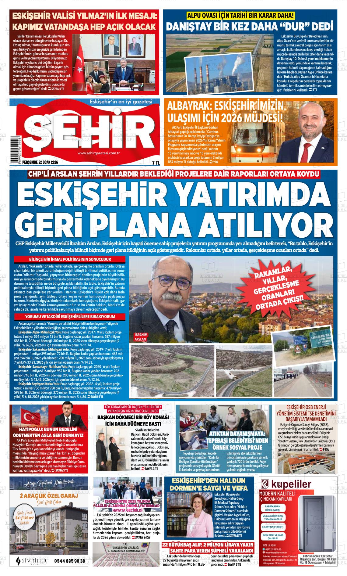 Eskisehir Sehir 22.01.2026