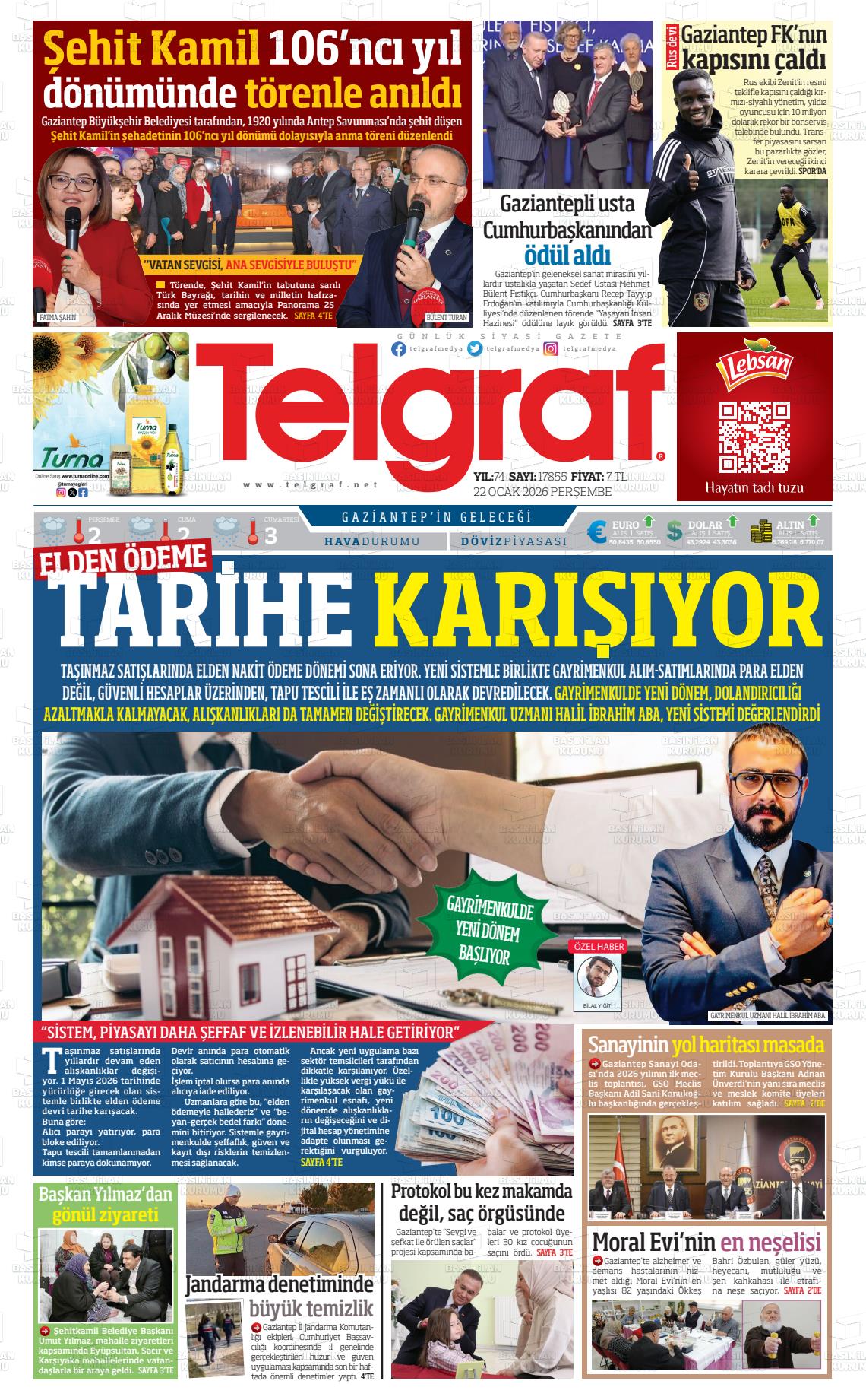 Gaziantep Telgraf 22.01.2026