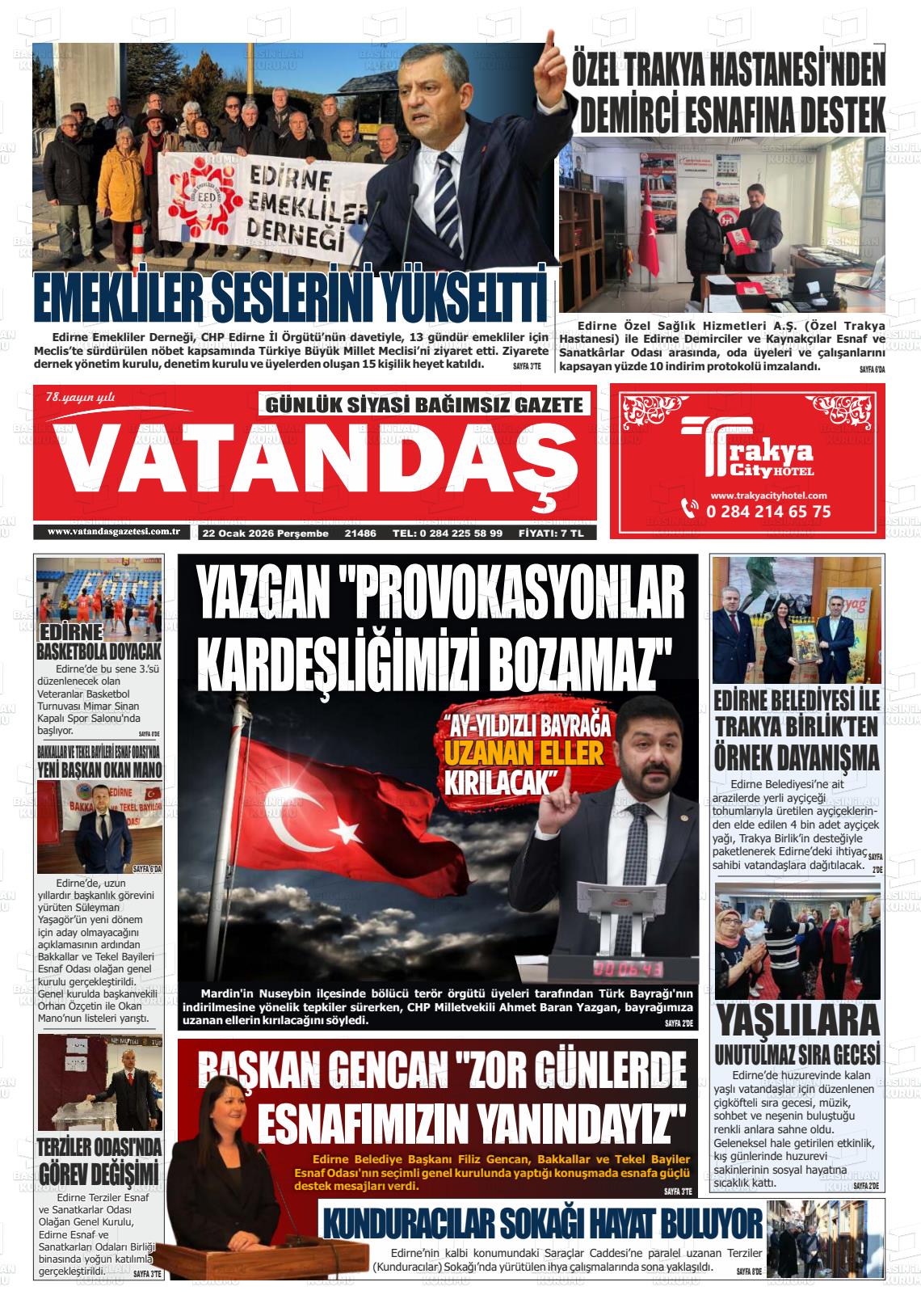 Edirne Vatandas 22.01.2026