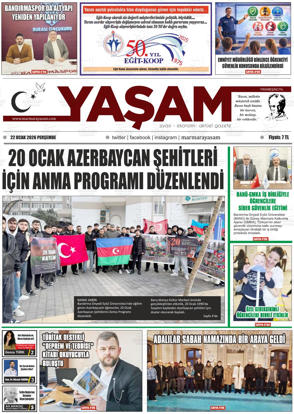 Canakkale Yasam 22.01.2026