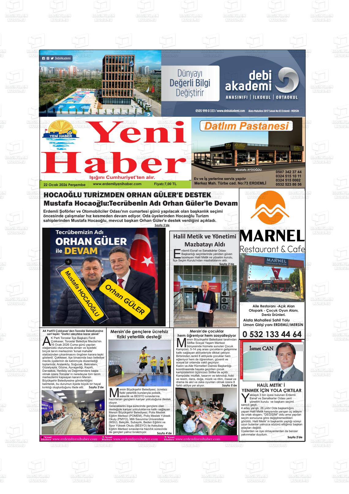 Konya Yenihaber 22.01.2026