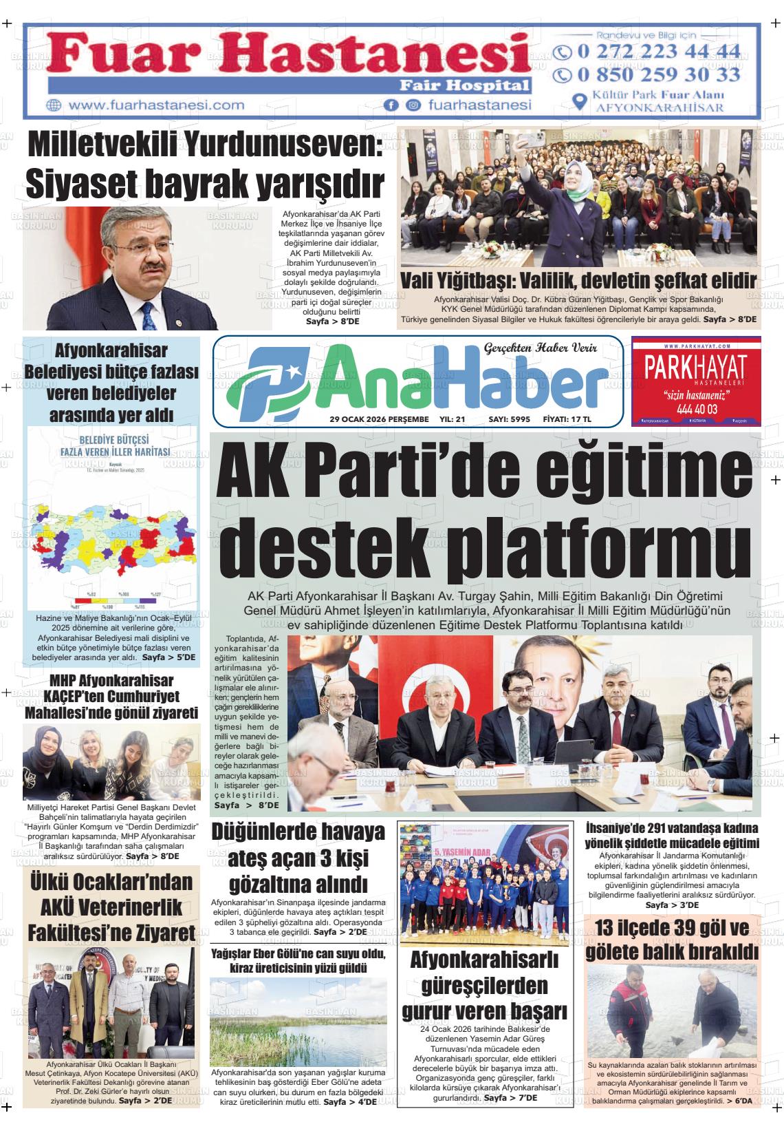 Afyonkarahisar Anahaber 29.01.2026