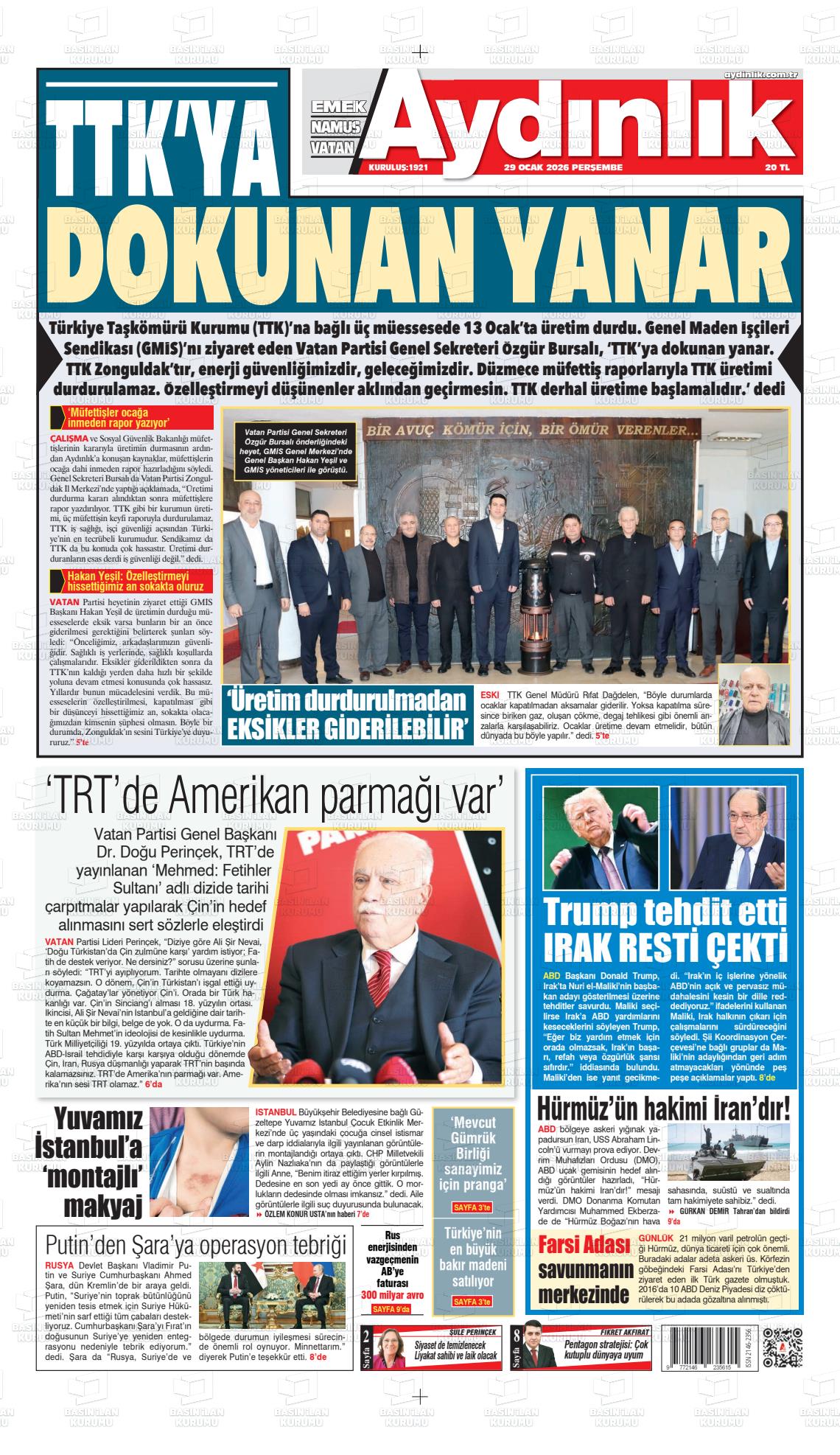 Istanbul Aydinlikvatanemeknamus 29.01.2026