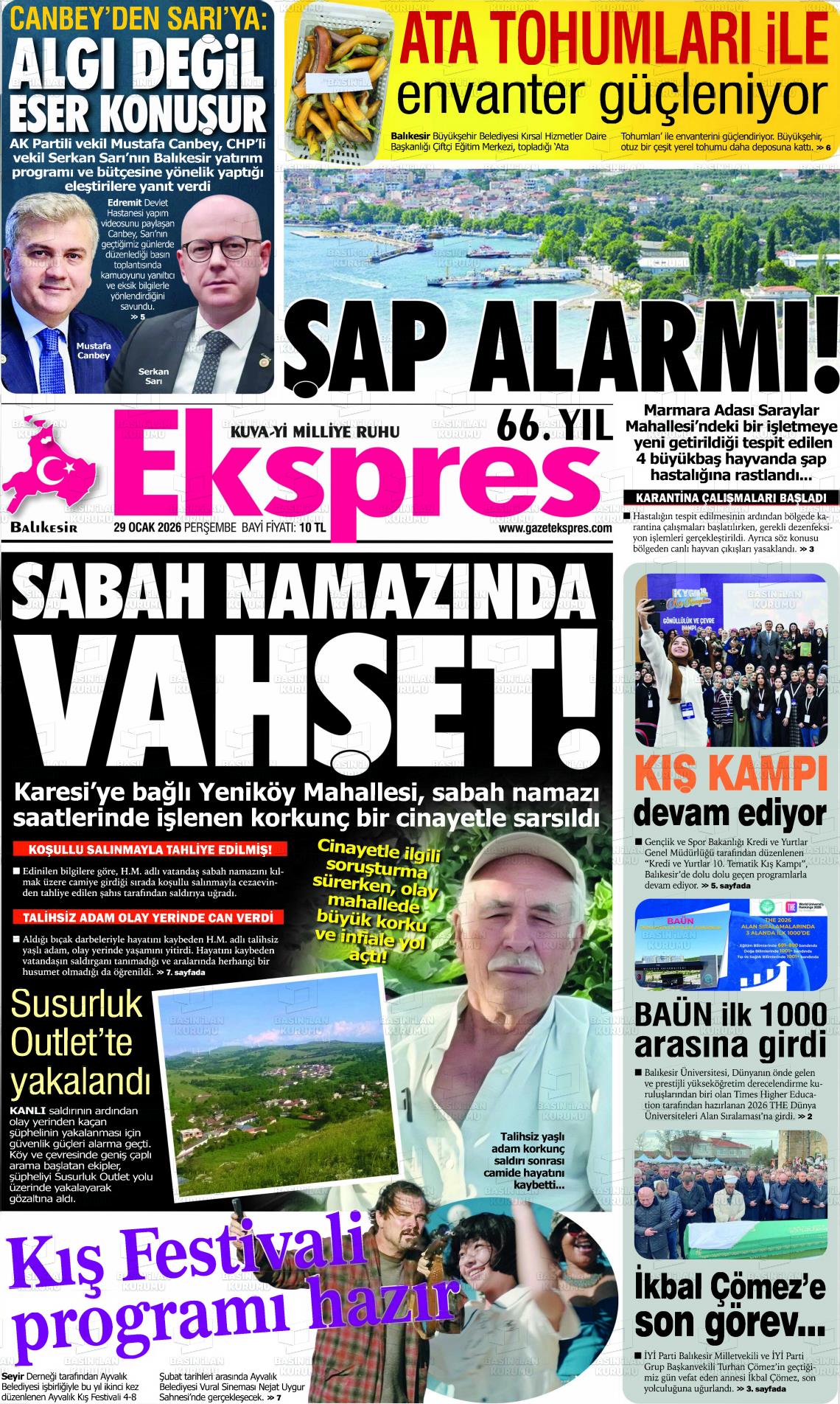Balikesir Ekspres 29.01.2026