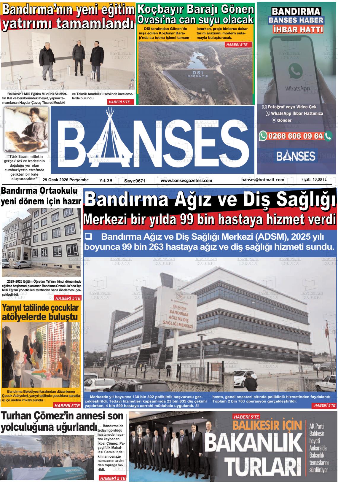 Balikesir Banses 29.01.2026