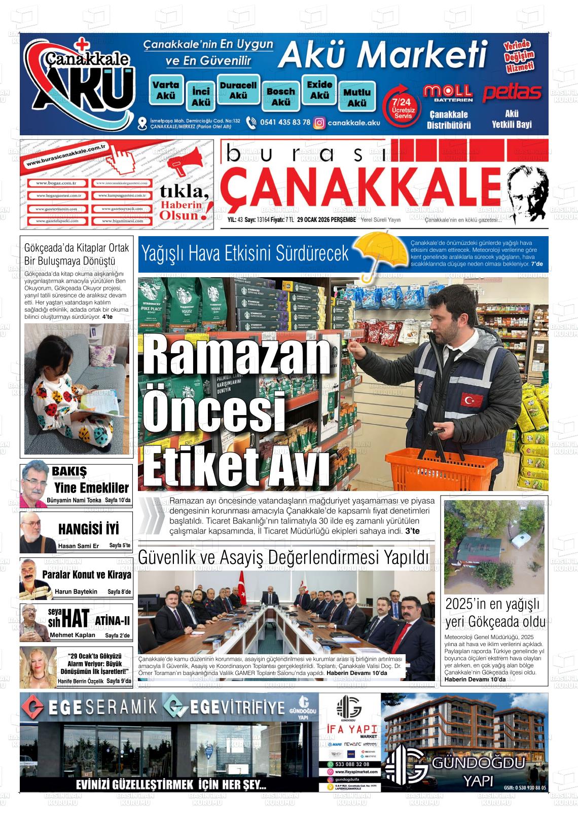 Canakkale Burasi 29.01.2026